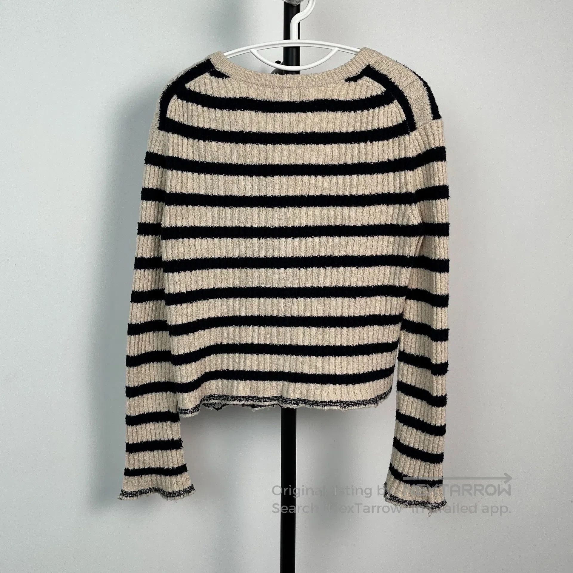 Dior Dior Black and ivory vintage striped anchor button knit ca Size XS / US 0-2 / IT 36-38 - 2 Thumbnail