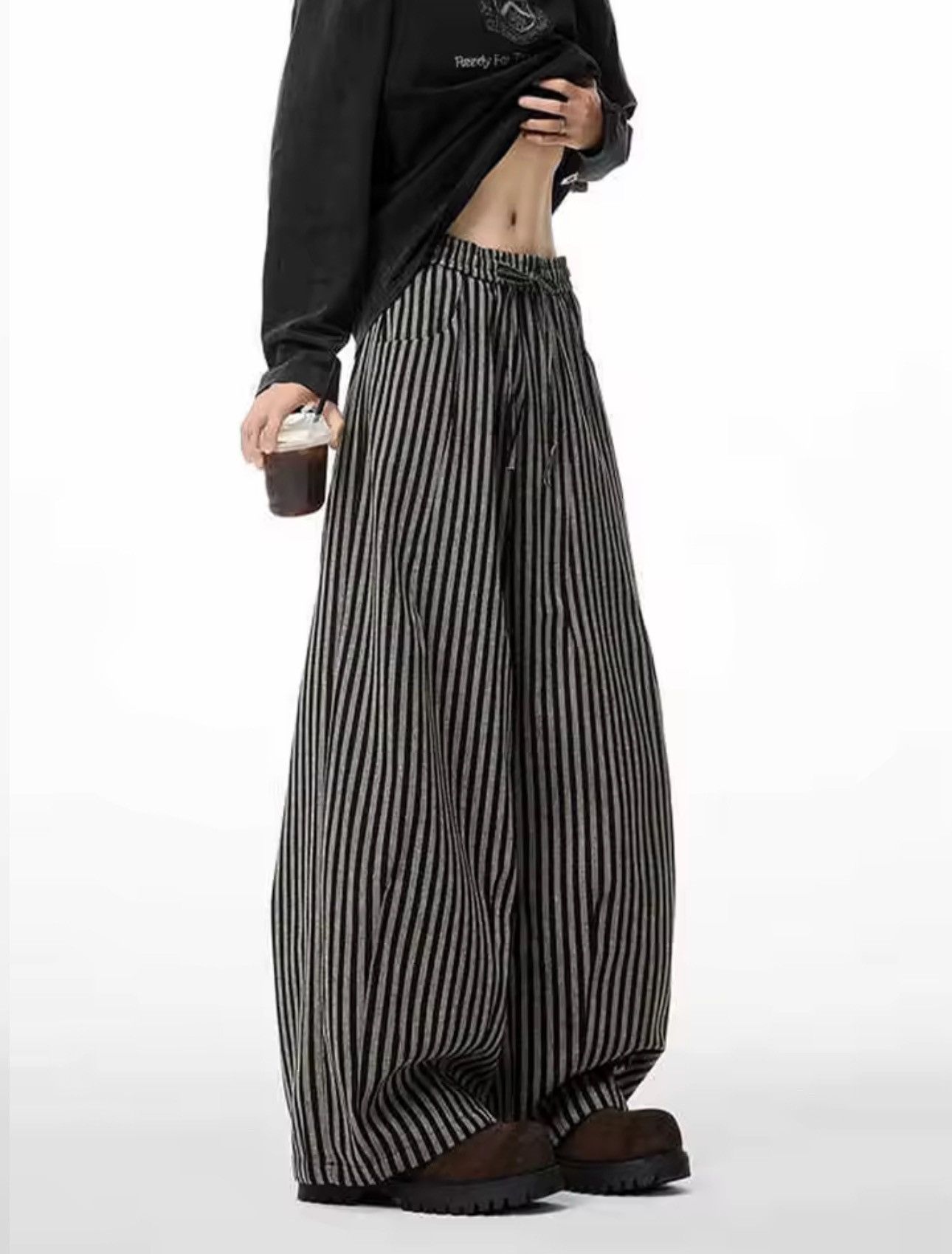 Vintage Striped Streetwear Loose Baggy Japanese Sweatpants Size US 32 / EU 48 - 3 Thumbnail
