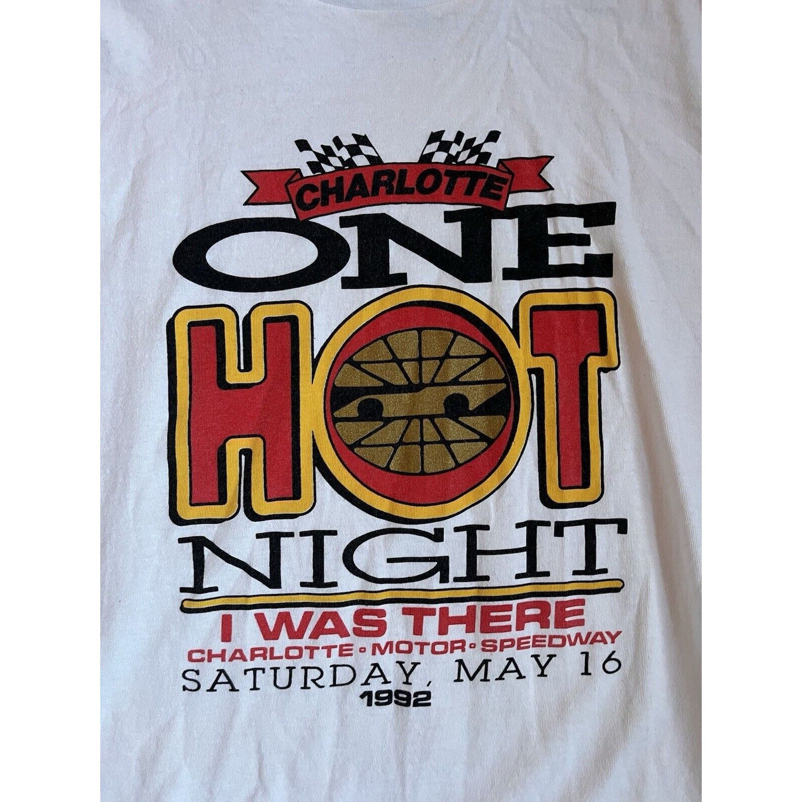 NASCAR VINTAGE NASCAR RACING CHARLOTTE ONE HOT NIGHT SINGLE STITCH Size US L / EU 52-54 / 3 - 3 Thumbnail