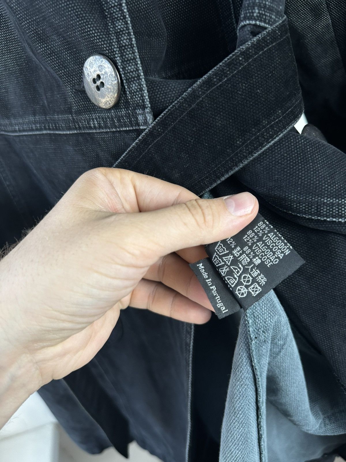 Cop Copine Cop.Copine Black Denim Trench Coat with Belt Size S / US 4 / IT 40 - 8 Thumbnail