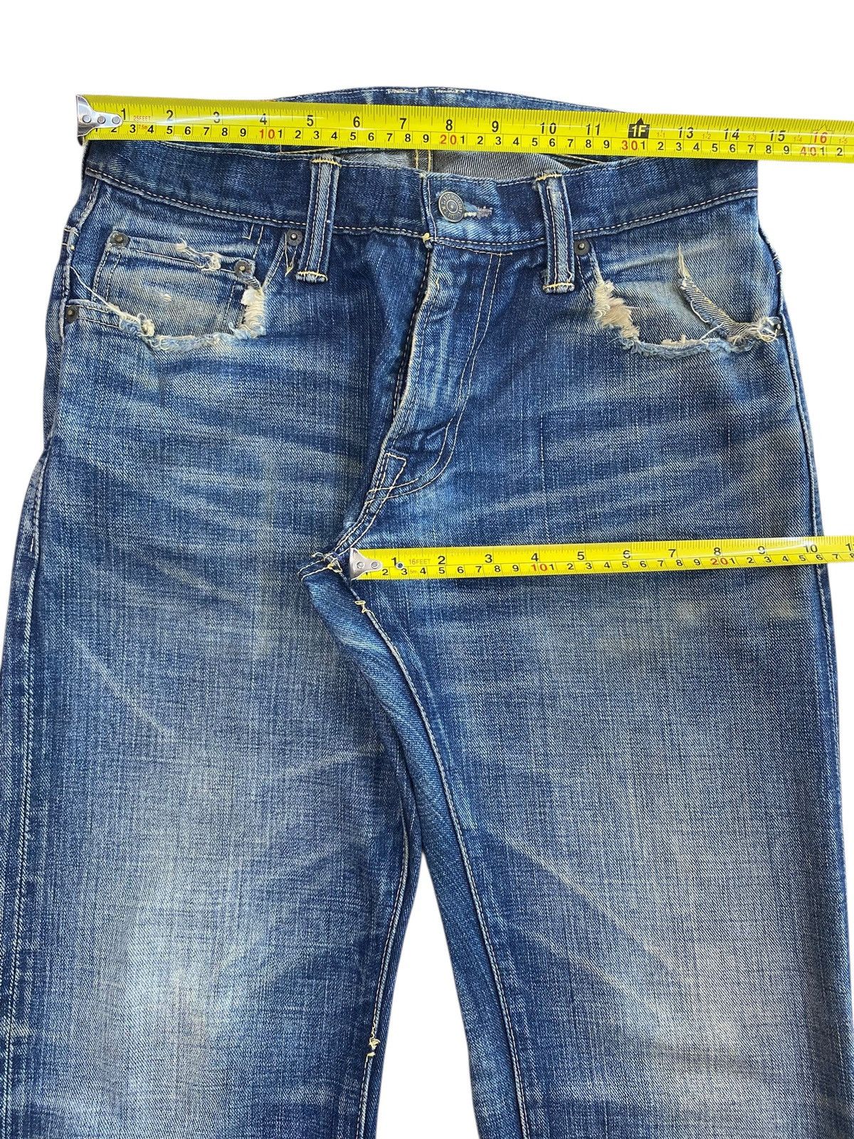 TMT TMT Brand Whiskers Faded Wash Style Straight Cut Jeans Size US 29 - 5 Thumbnail