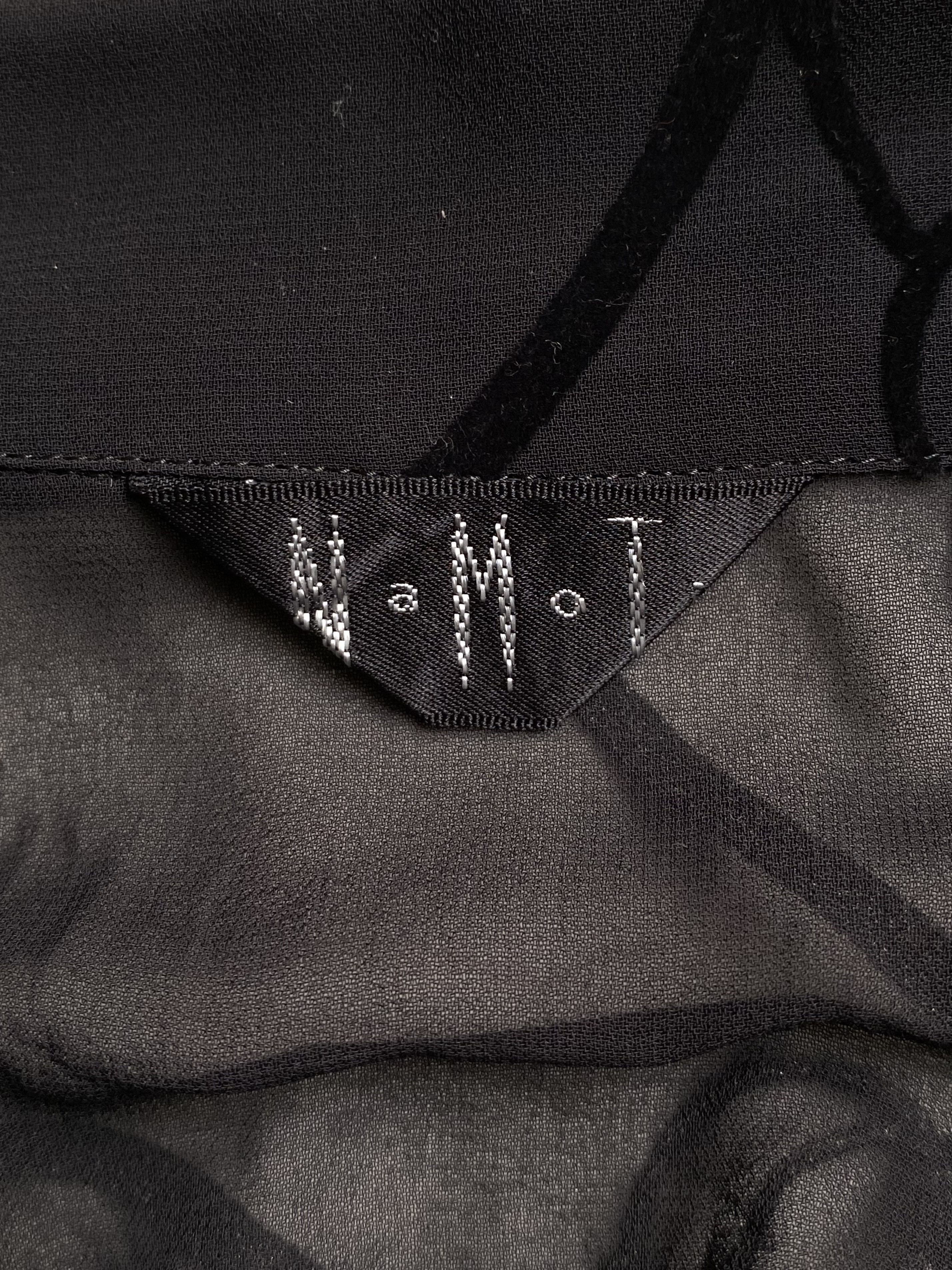 Japanese Brand NAMOTO Punk Bondage Black Mesh Blouse Size XS / US 0-2 / IT 36-38 - 6 Thumbnail