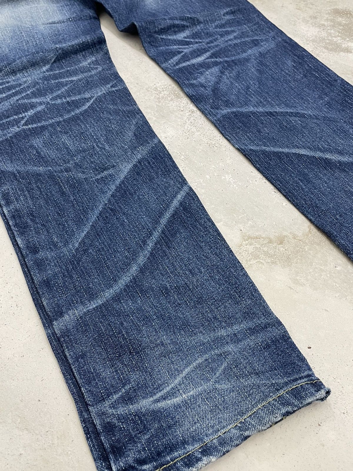 Designer Lolita Club Giraffe Distressed Whisker Style Japanese Denim Size US 29 - 13 Thumbnail