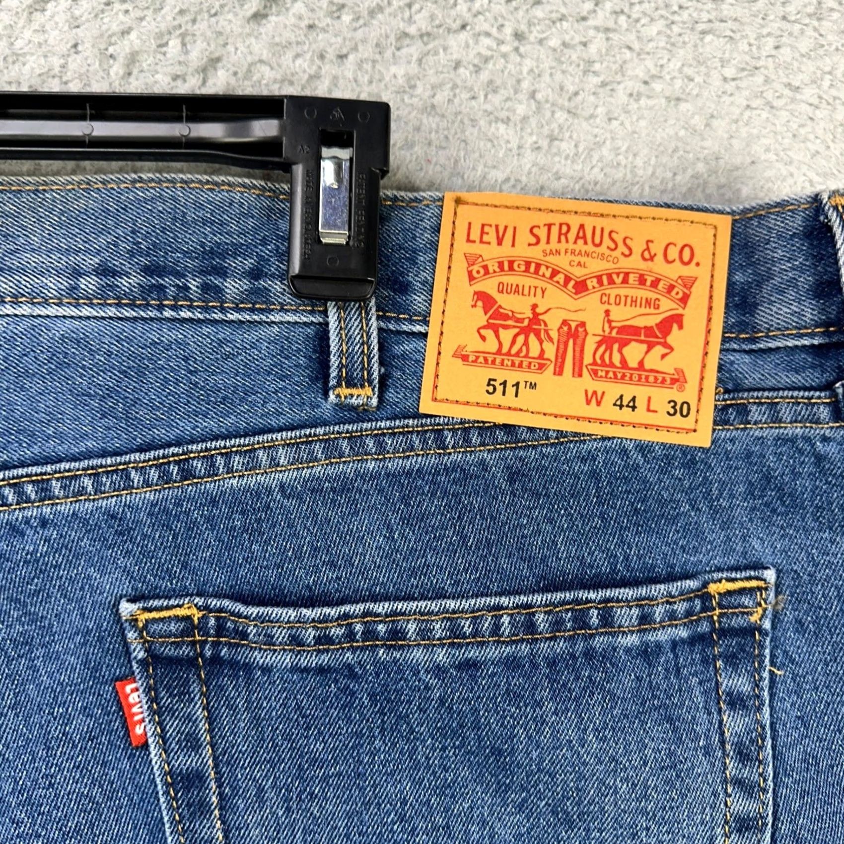 Levi's VINTAGE? No. Levi's 511 Jeans Straight Leg 44X30 Blue Washed 5 Pocket Red Tab Casual NEW Size US 44 / EU 60 - 7 Thumbnail