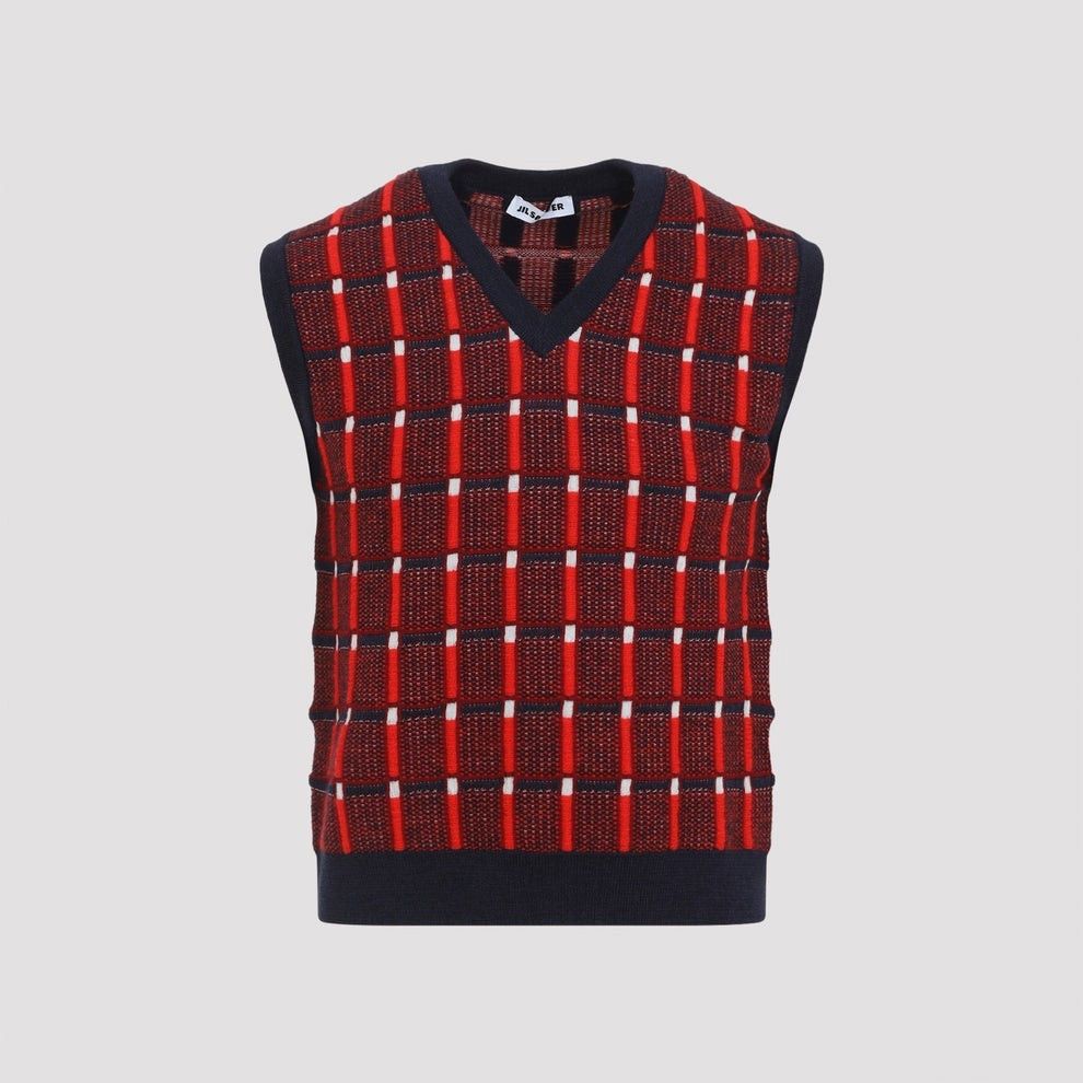 Giorgio Armani JIL SANDER Red Vest New & Authentic (Men's size:XL;) Size US XL / EU 56 / 4 - 1 Thumbnail