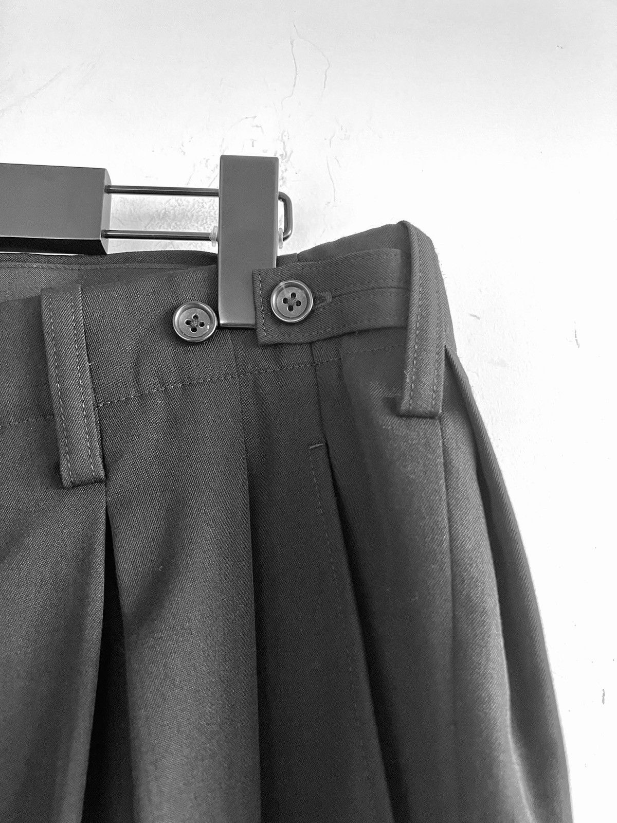 Yohji Yamamoto Yohji Yamamoto Pour Homme - W/Gabardine Wide Tab Pants Size US 30 / EU 46 - 3 Thumbnail