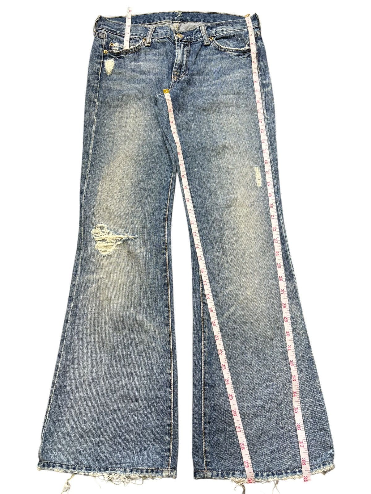 7 For All Mankind Vintage 7 For All Mankind Distress Flare Jeans Size US 30 / EU 46 - 7 Thumbnail