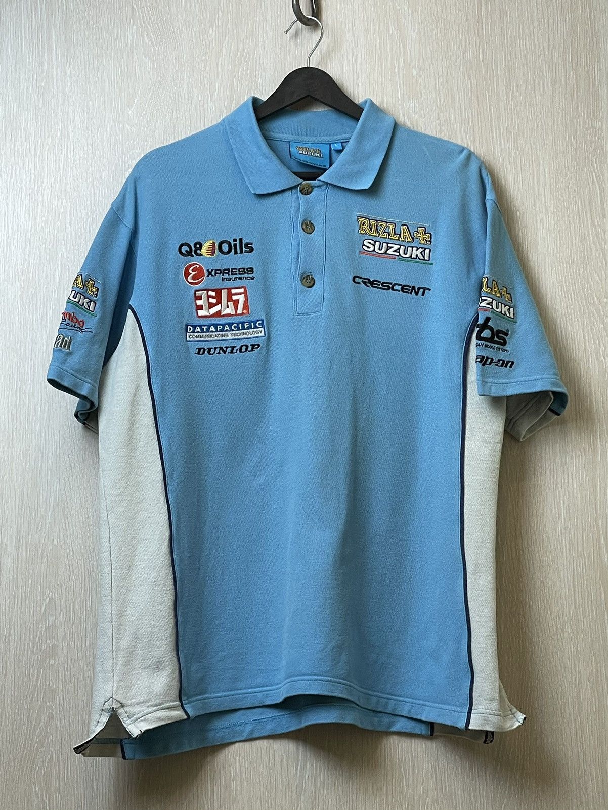Vintage Vintage Suzuki Rizlat racing polo shirt Size US L / EU 52-54 / 3 - 1 Thumbnail