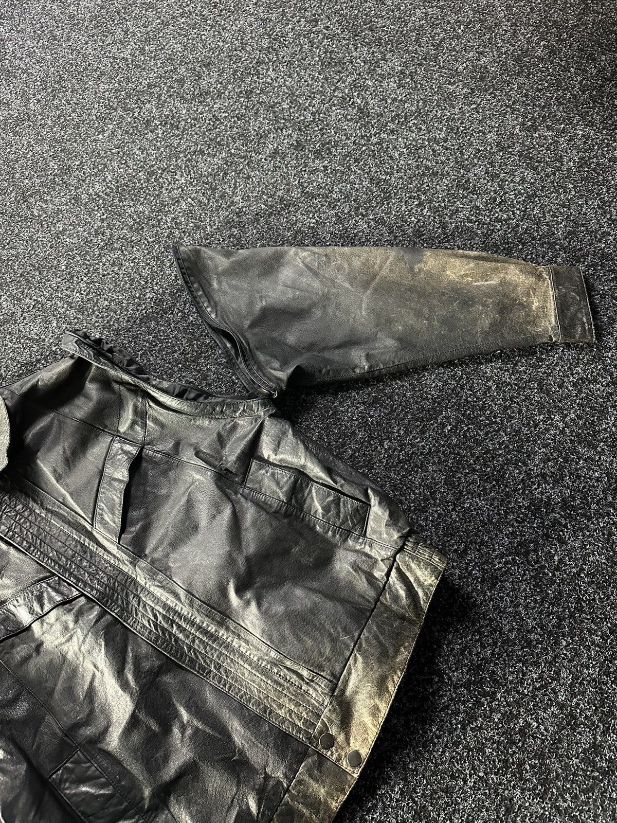 Vintage 🚨Vintage 90s Leather Biker Jacket-West Style Maison Margiela Size US M / EU 48-50 / 2 - 5 Thumbnail