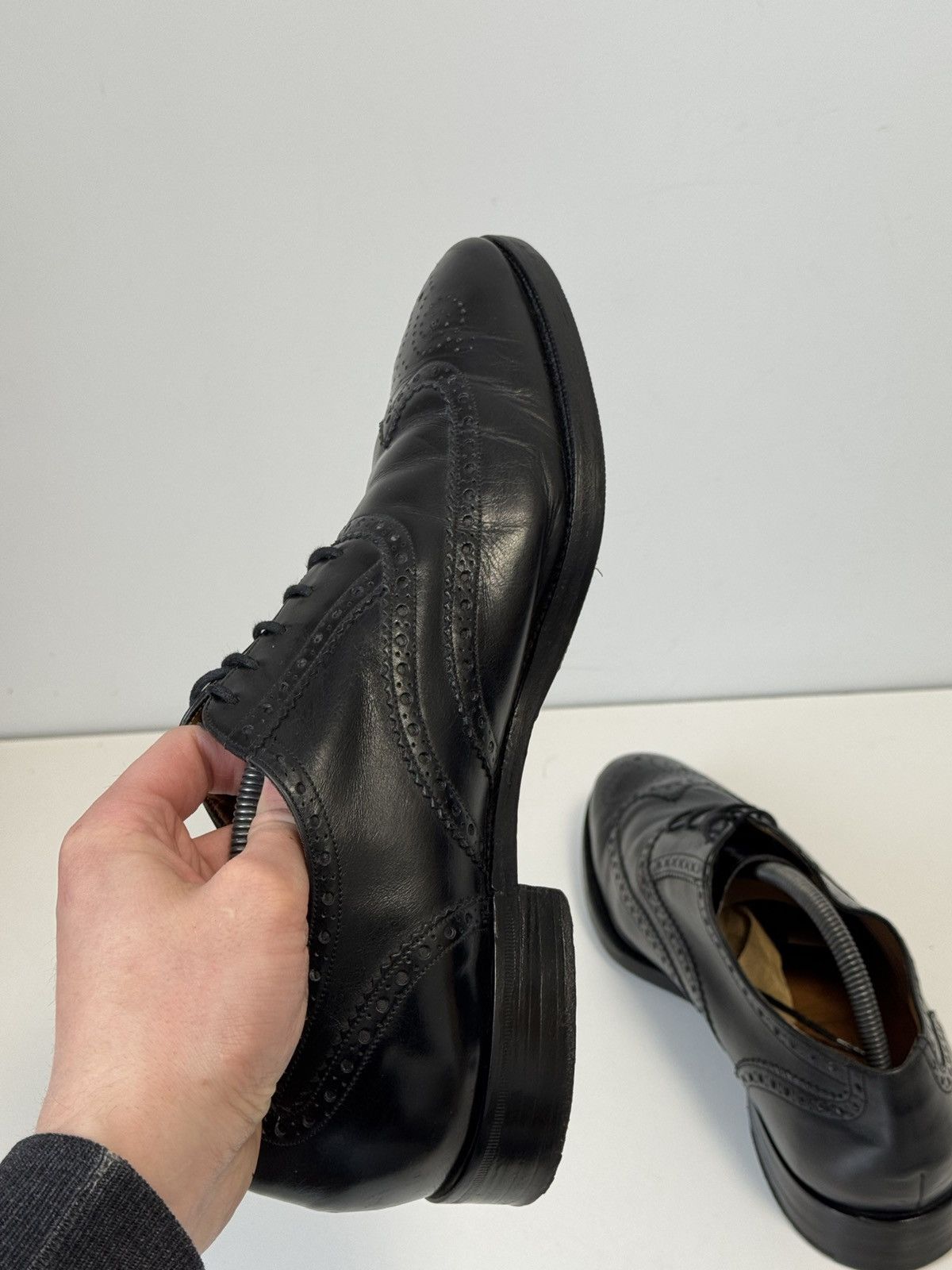 Barker Barker Black Leather Wingtip Brogue Oxford Shoes US 10.5 Size US 10.5 / EU 43-44 - 8 Thumbnail