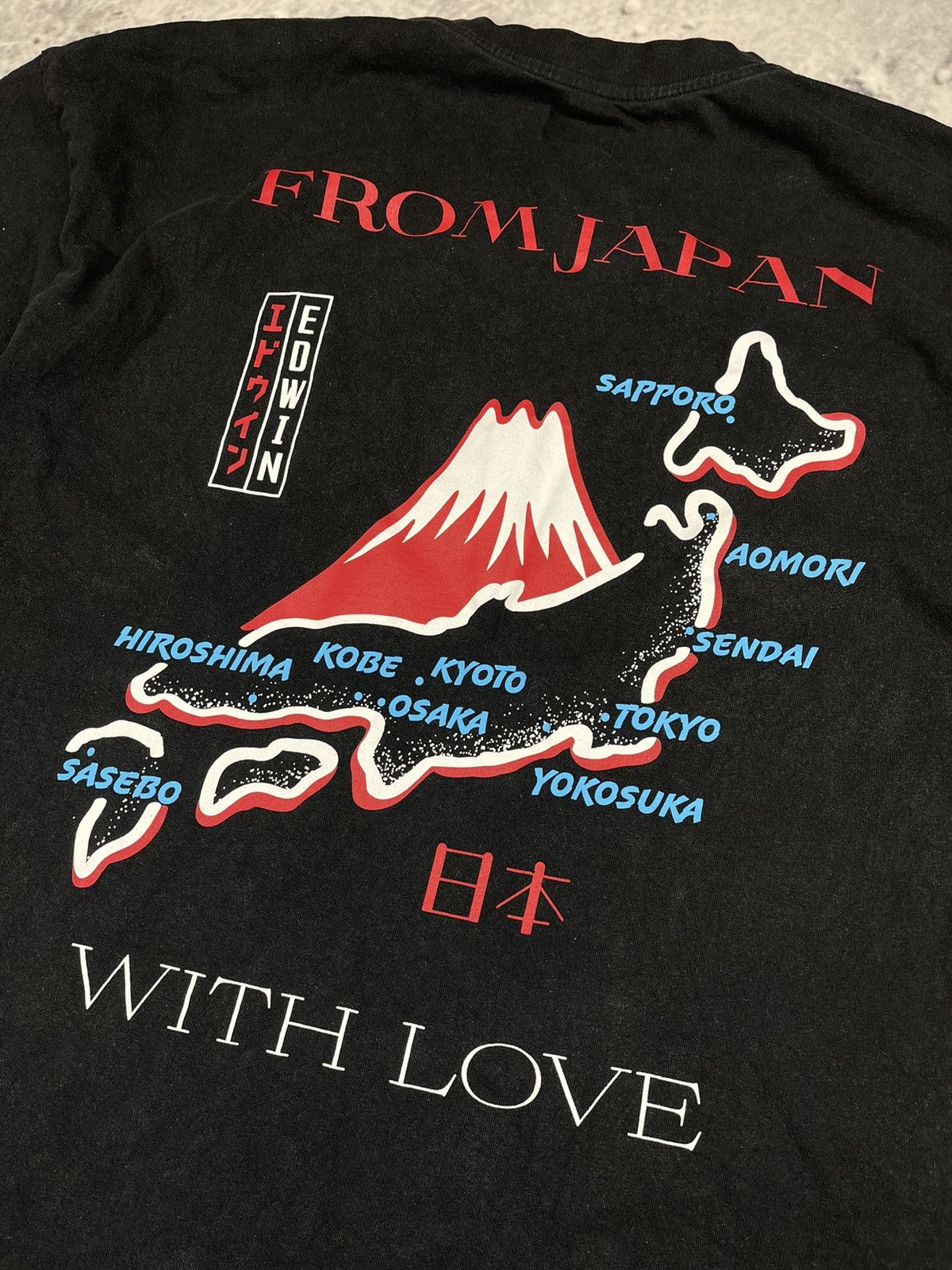 Edwin × Vintage Edwin Japanese with Love black tee big logo Size US XL / EU 56 / 4 - 3 Thumbnail