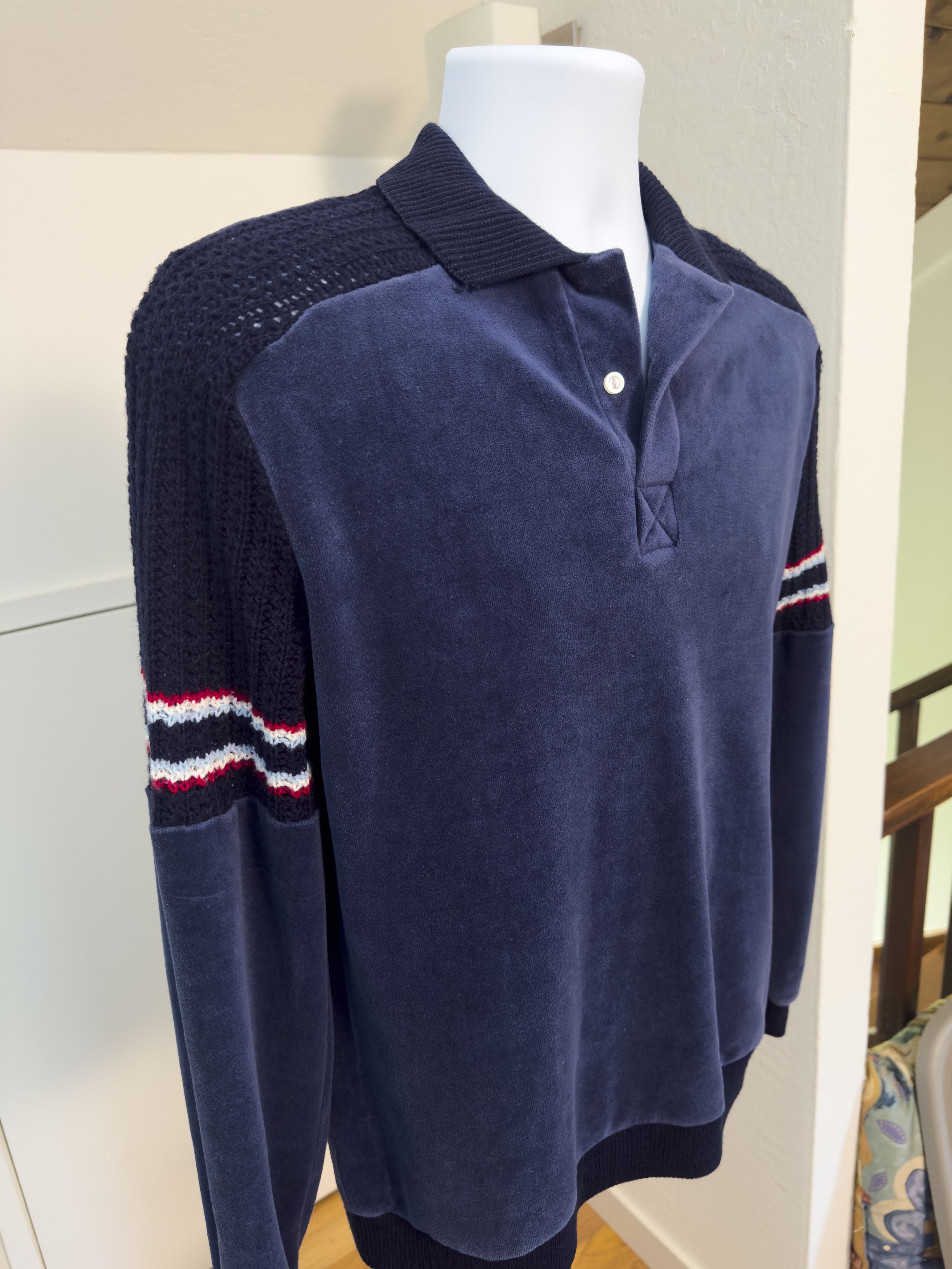 Other Vintage Westland Mills Velour Knit Panel Pullover Size US M / EU 48-50 / 2 - 2 Thumbnail