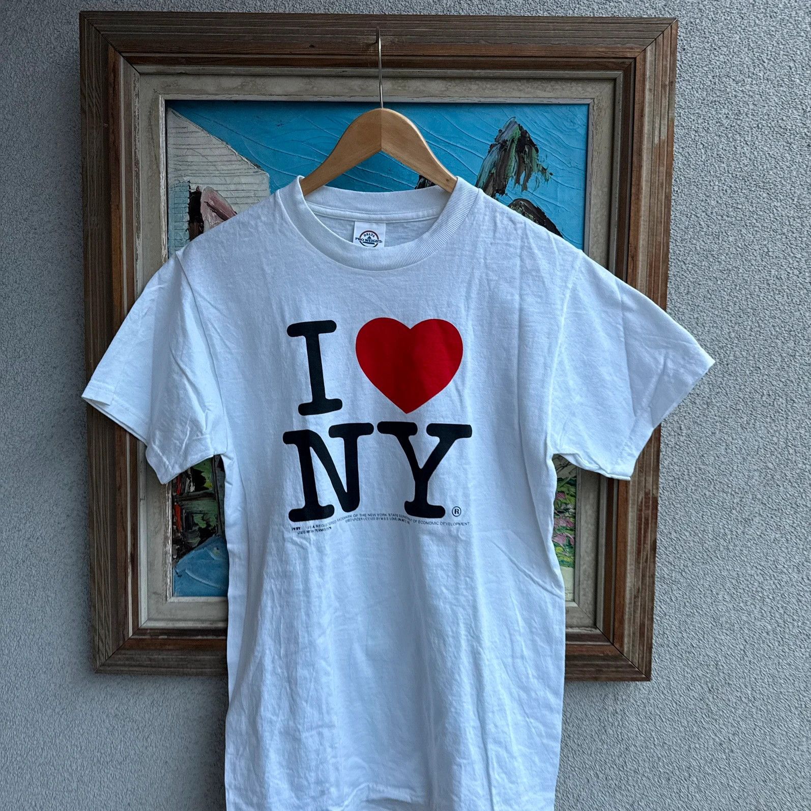 I Love NY I Love NY Vintage 90s T shirt Printed OG White Size US S / EU 44-46 / 1 - 4 Thumbnail