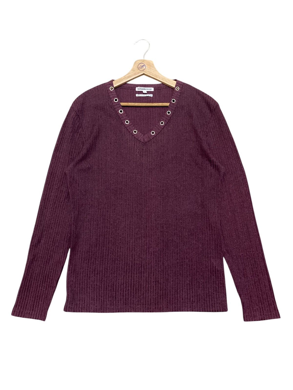 14th Addiction Semantic Design V-Neck Long Sleeve T-Shirt Size US L / EU 52-54 / 3 - 1 Thumbnail