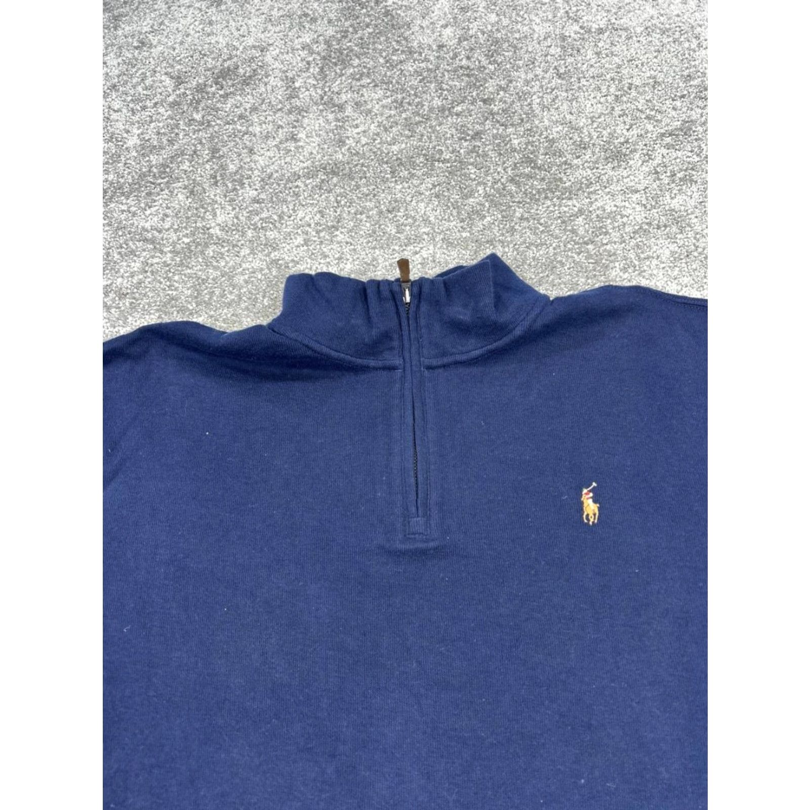 Polo Ralph Lauren Polo Ralph Lauren Sweater Mens 2XL Blue Cotton Quarter Zip Pullover Knit Mock Neck Logo Regular Size Type Sweater Size US XXL / EU 58 / 5 - 2 Thumbnail