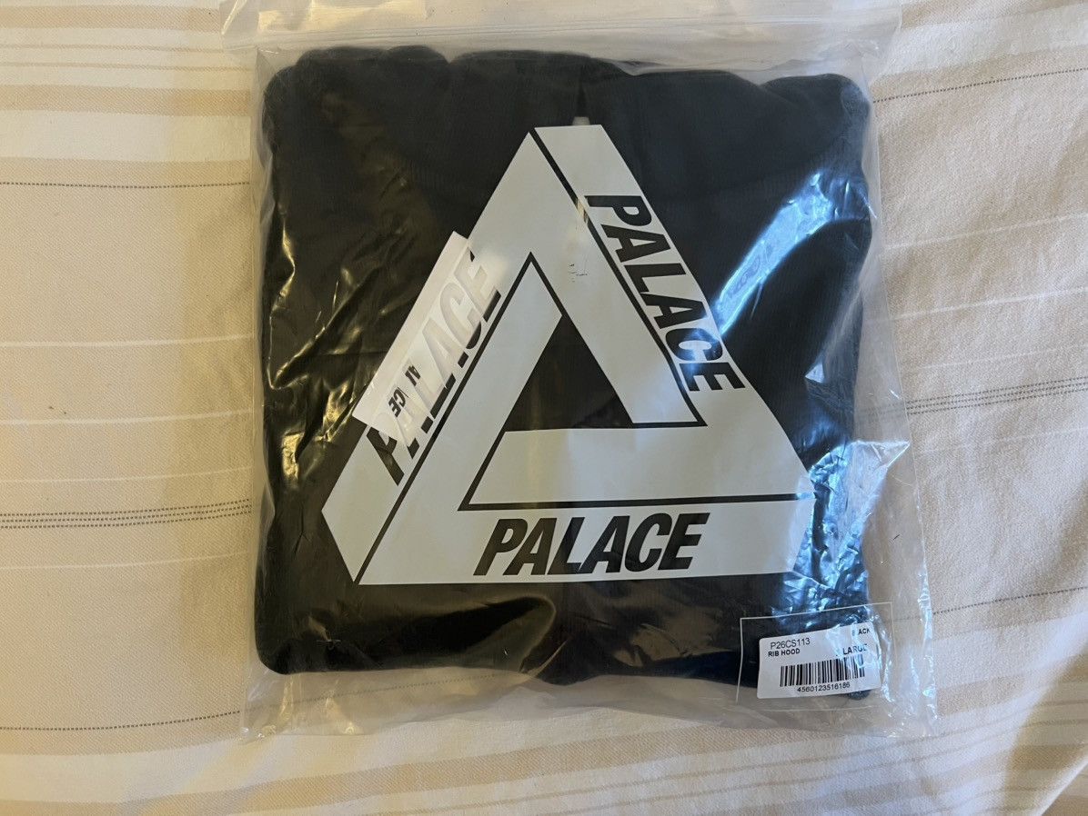 Palace Palace Black Rib Hood Hoodie Hooded Sweatshirt Size XL Size US XL / EU 56 / 4 - 4 Thumbnail