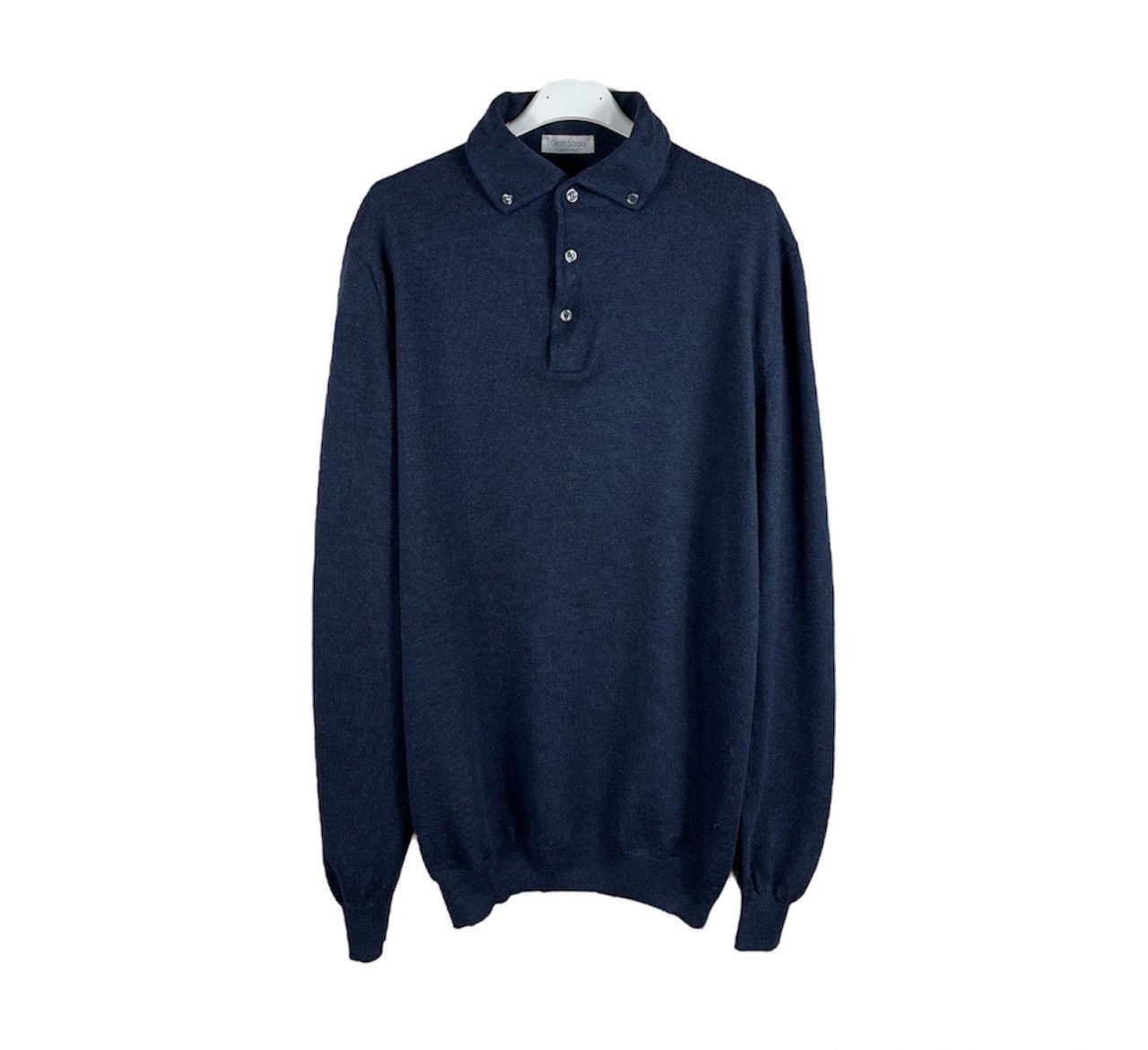Gran Sasso Gran Sasso virgin wool polo button up sweater Size US XL / EU 56 / 4 - 1 Thumbnail