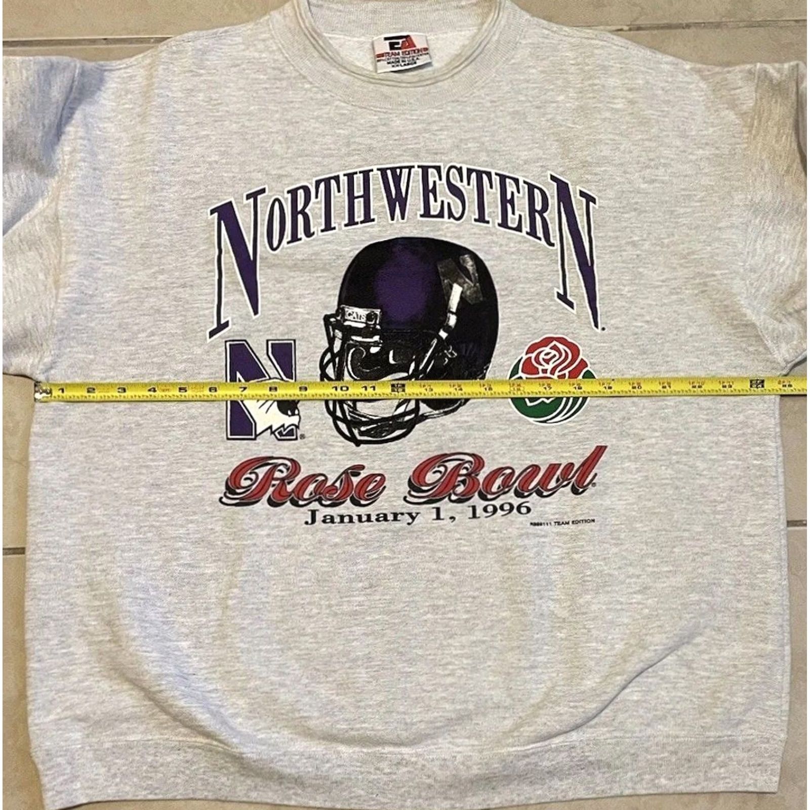Vintage VINTAGE Northwestern University Rose Bowl Faded Sweatshirt College 2XL Gray Mens Hoodie Pullover 90s University Sports USA Size US XXL / EU 58 / 5 - 7 Thumbnail