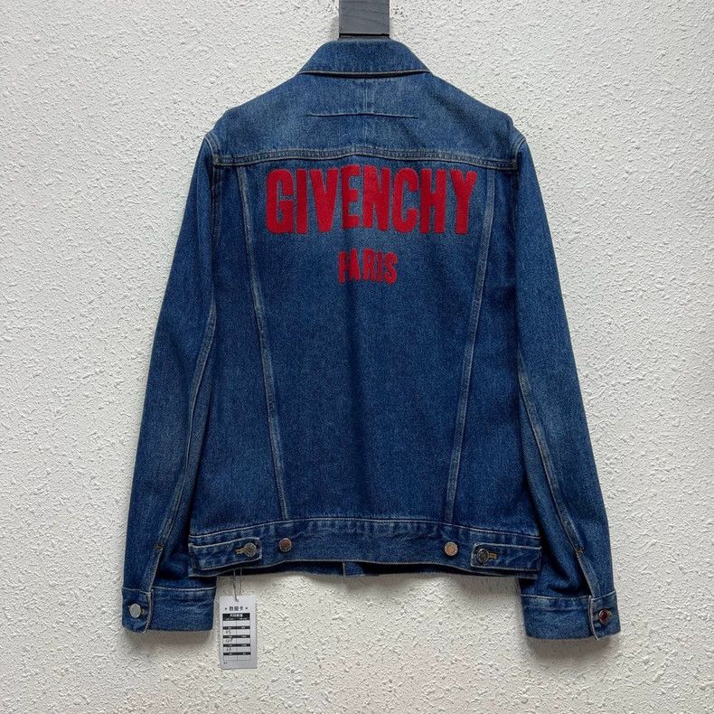 Givenchy Givenchy Back embroidered denim jacket Size US M / EU 48-50 / 2 - 2 Thumbnail