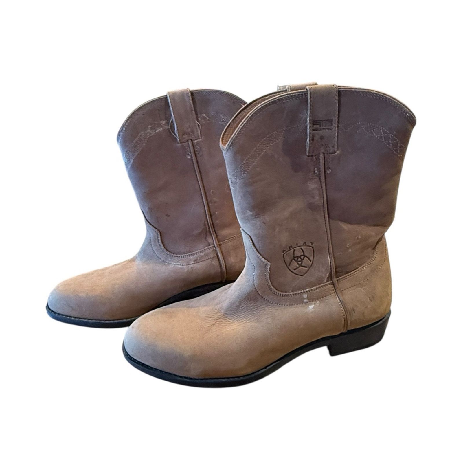 Ariat 11.5 Medium Tan Nubuck Classic Roper Style Boots NWT