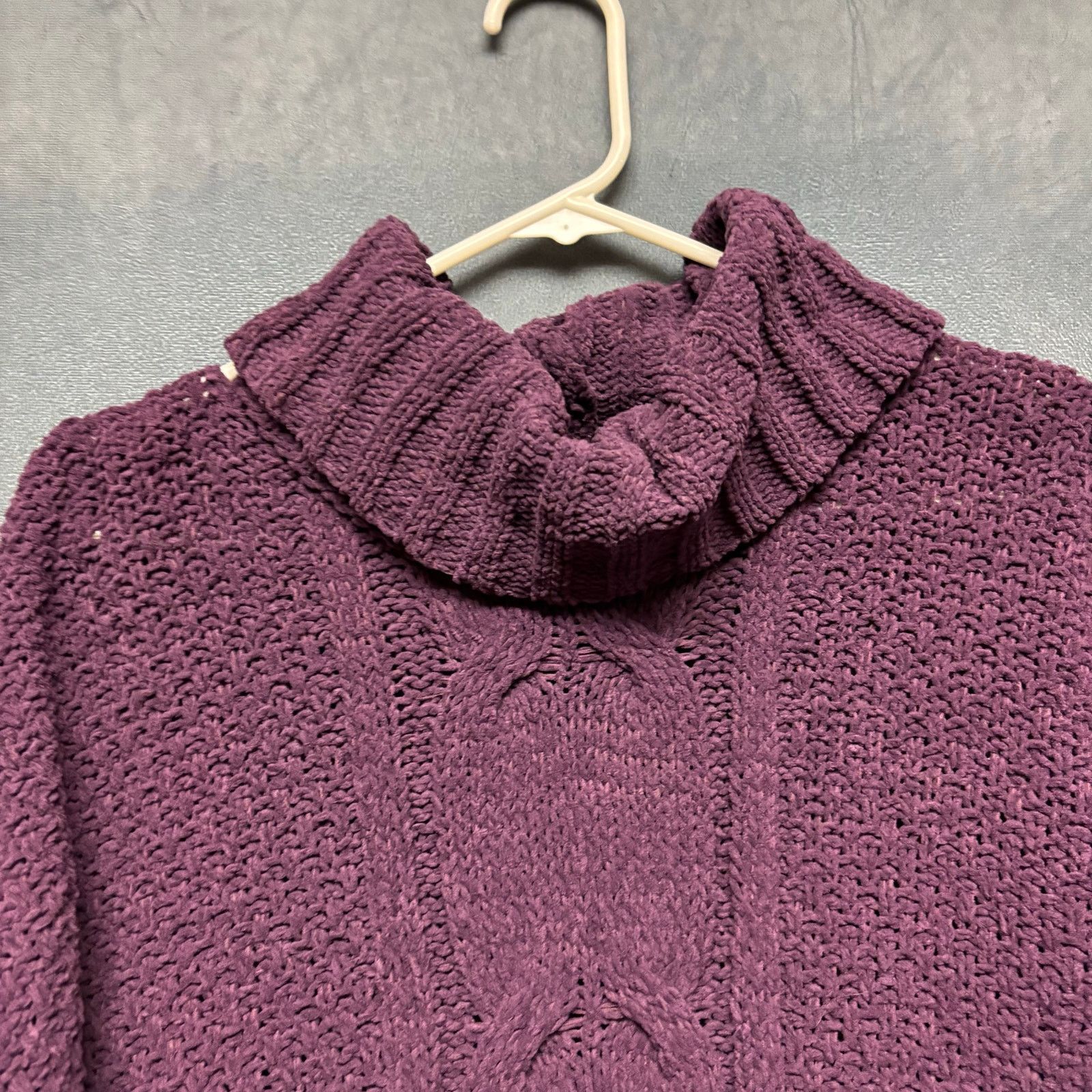 Other Seven7 Sweater Cowl Neck Turtleneck Knit Fisherman Cable Size S / US 4 / IT 40 - 5 Thumbnail