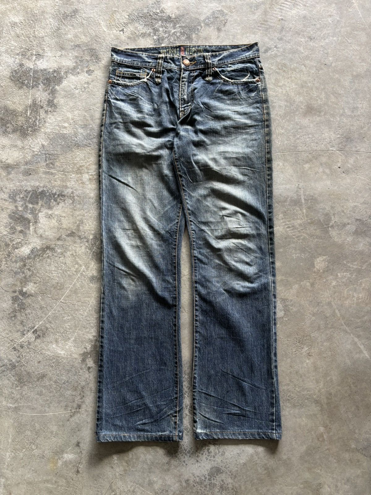 Karakuri Tamashii ONIARAI NIPPON JAPANESE DENIM DISTRESSED WASHED PUNK GRUNGE Size US 31 - 1 Thumbnail