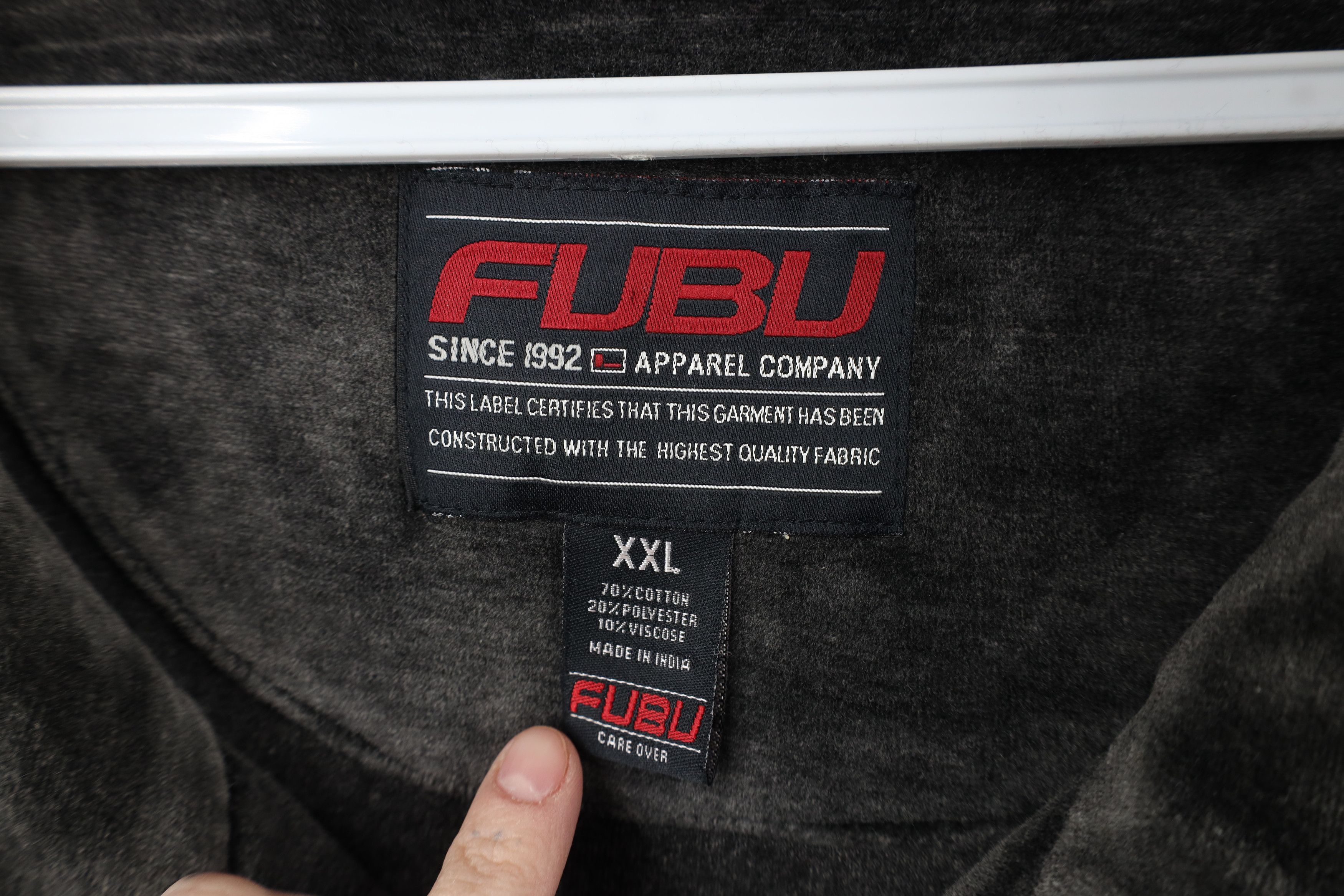 Fubu × Vintage Vintage 90s Y2K FUBU Script Baggy Fit Velour Jacket Gray Size US XXL / EU 58 / 5 - 7 Thumbnail
