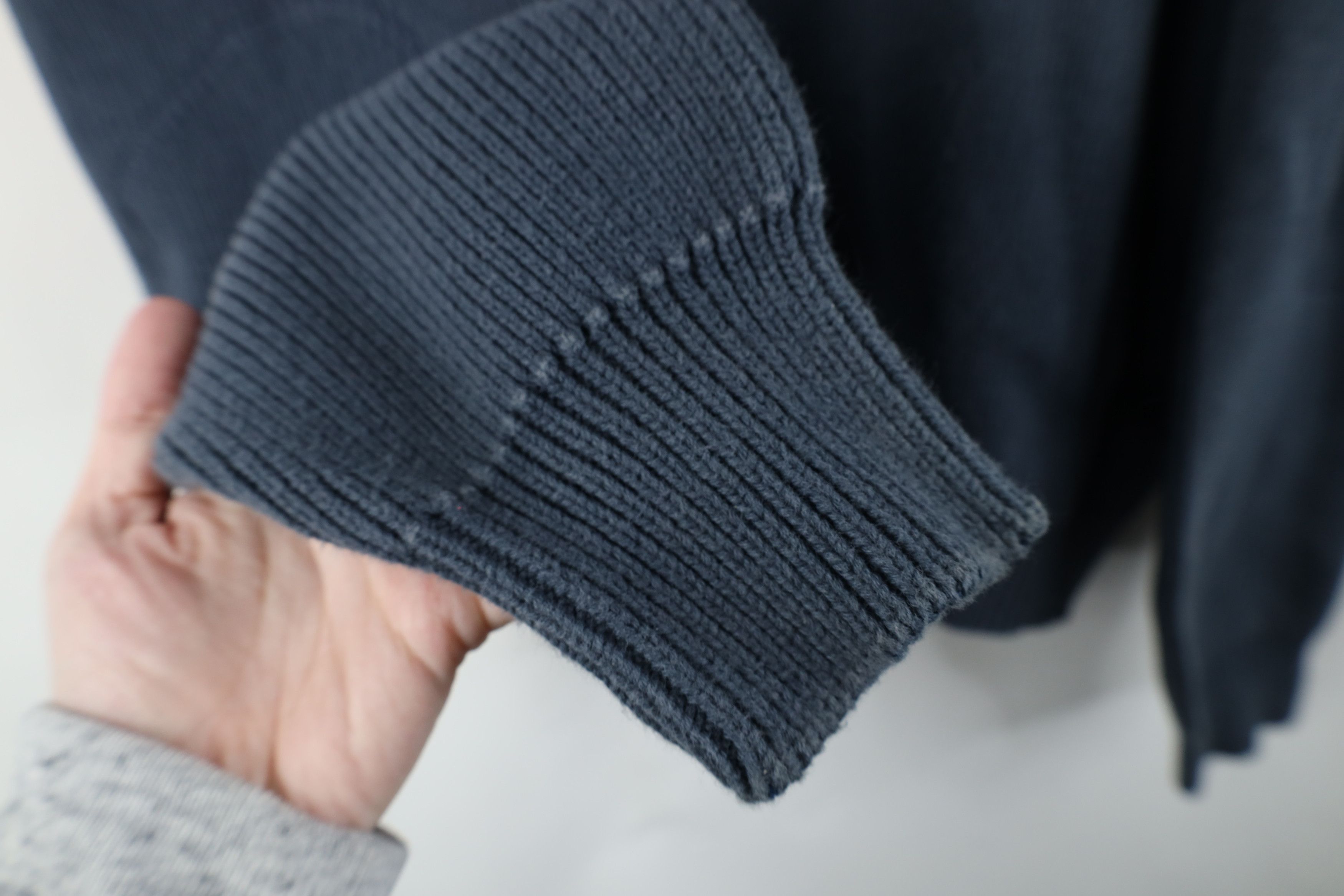 Vintage Vintage Streetwear Heavyweight Ribbed Knit Henley Sweater Size US L / EU 52-54 / 3 - 6 Thumbnail