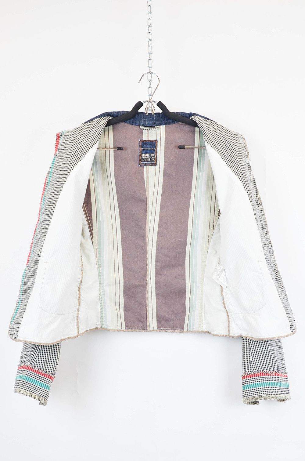 Marithe + Francois Girbaud Marithe Francois Girbaud Patchwork Linen Blazer – Size 38 Size XS / US 0-2 / IT 36-38 - 11 Thumbnail
