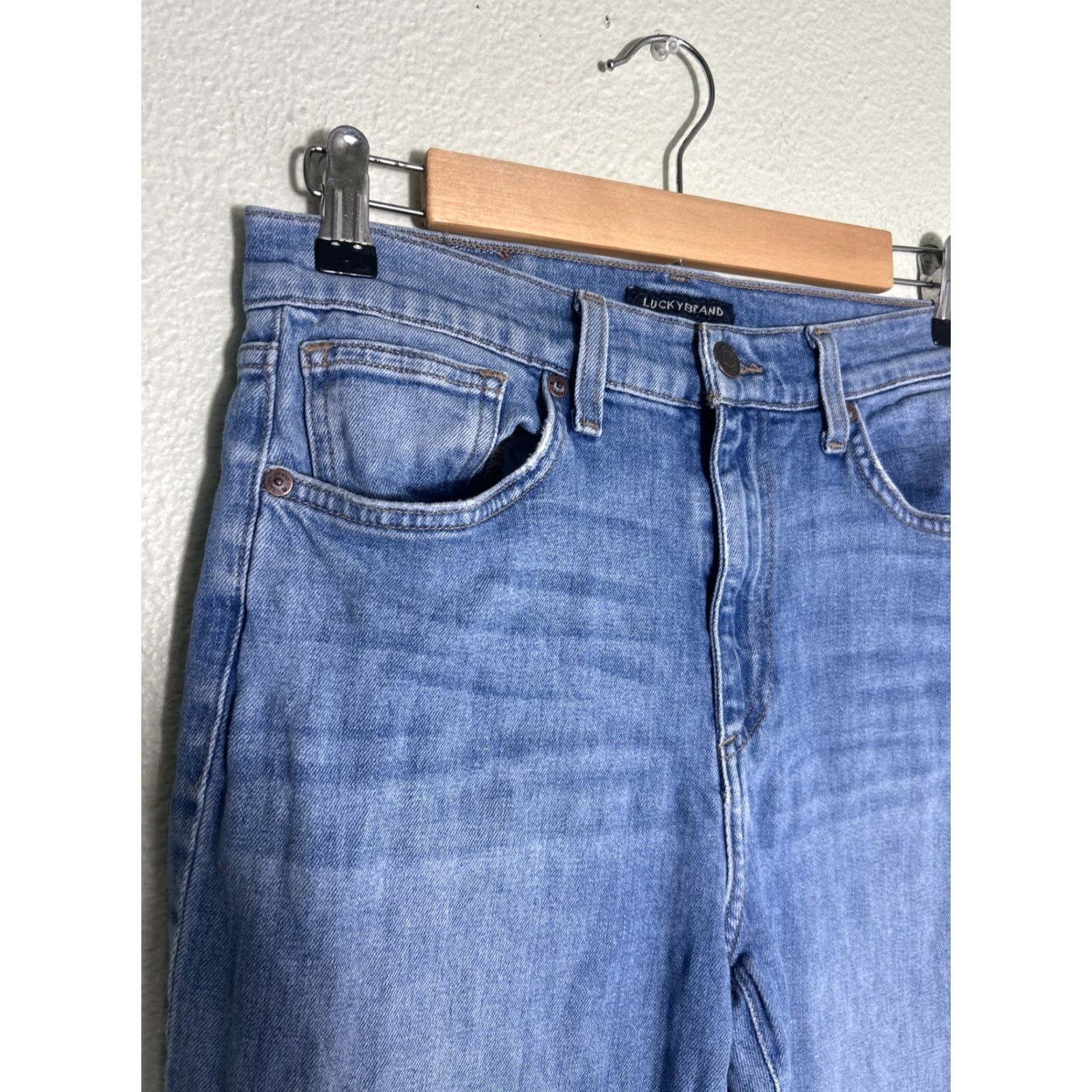 Lucky Brand Lucky Brand Bridgette Skinny Jeans - Light Wash Distressed High Rise 6R 27x29 Women Size ONE SIZE - 4 Thumbnail