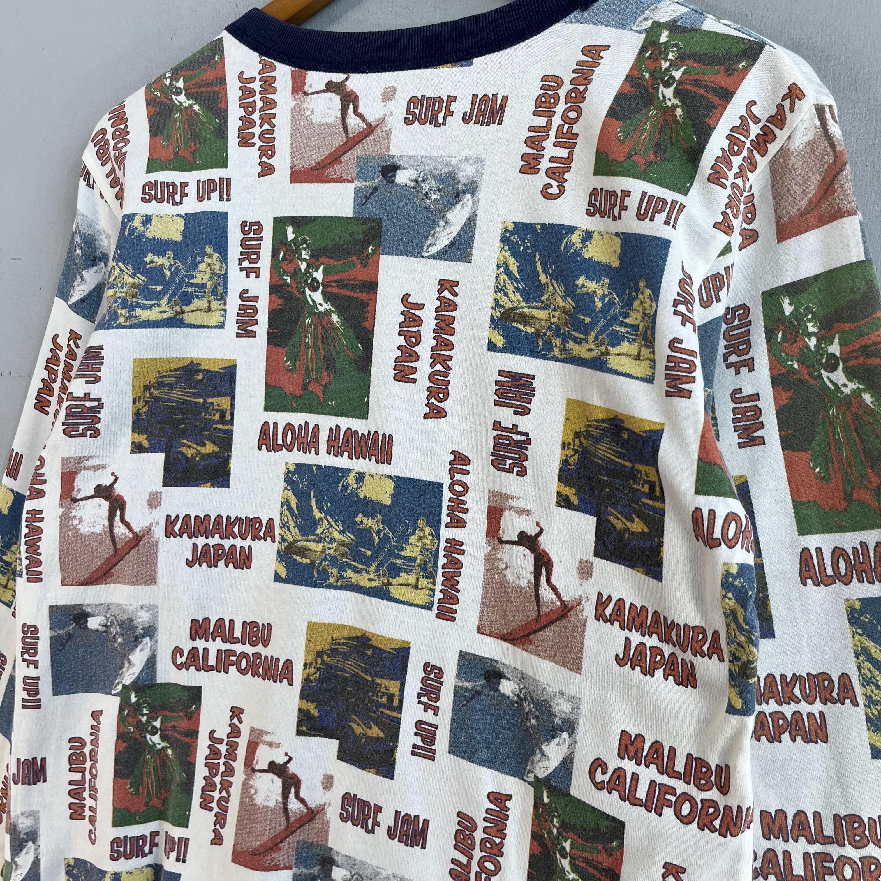 Japanese Brand × Vintage BEAMS Japan Aloha Hawaii Beach Surfing Over Print Sweater Size S / US 4 / IT 40 - 7 Thumbnail