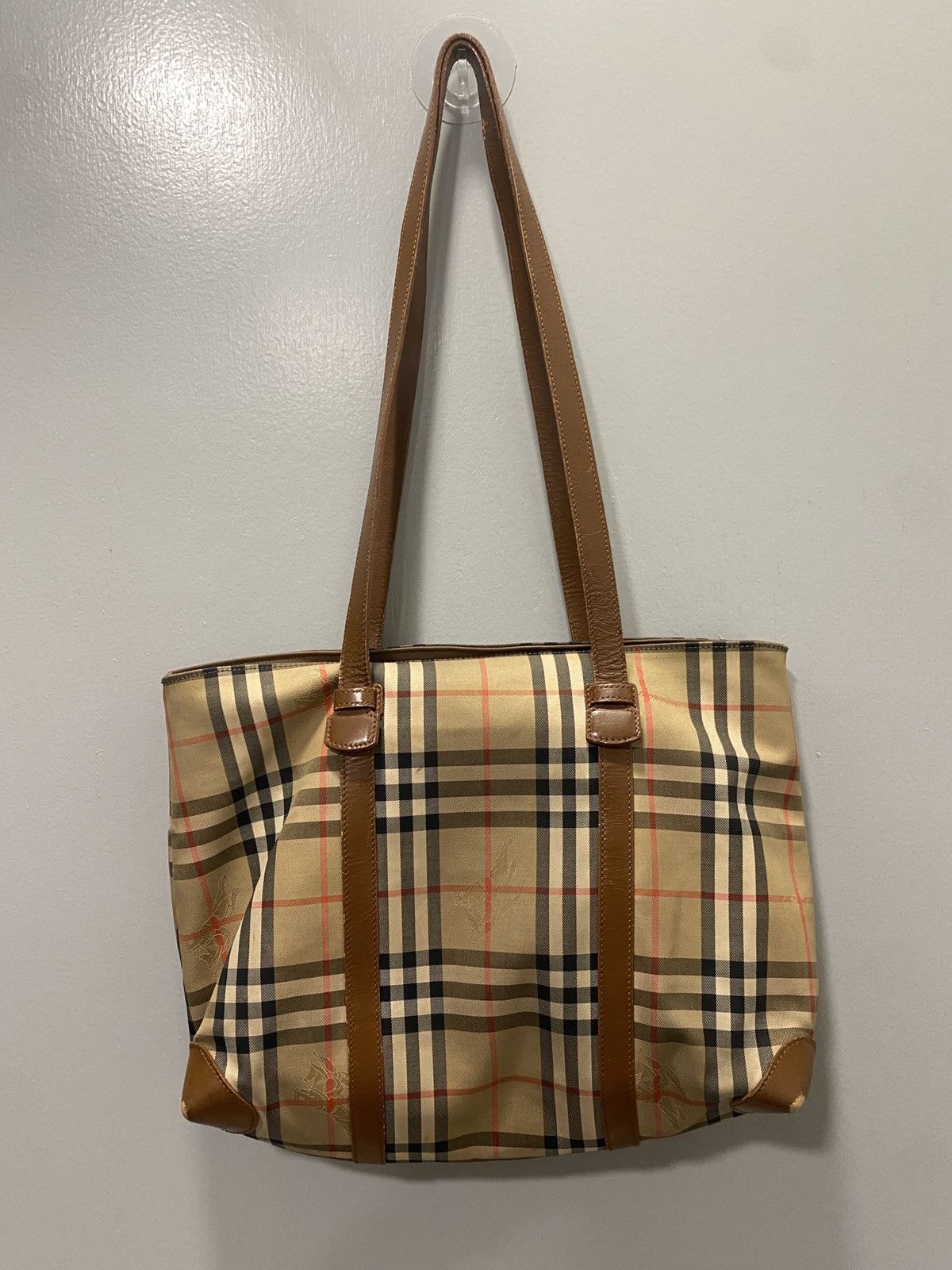 Burberry Vintage Burberry Haymarket Nova Check Tote bag Size ONE SIZE - 6 Thumbnail