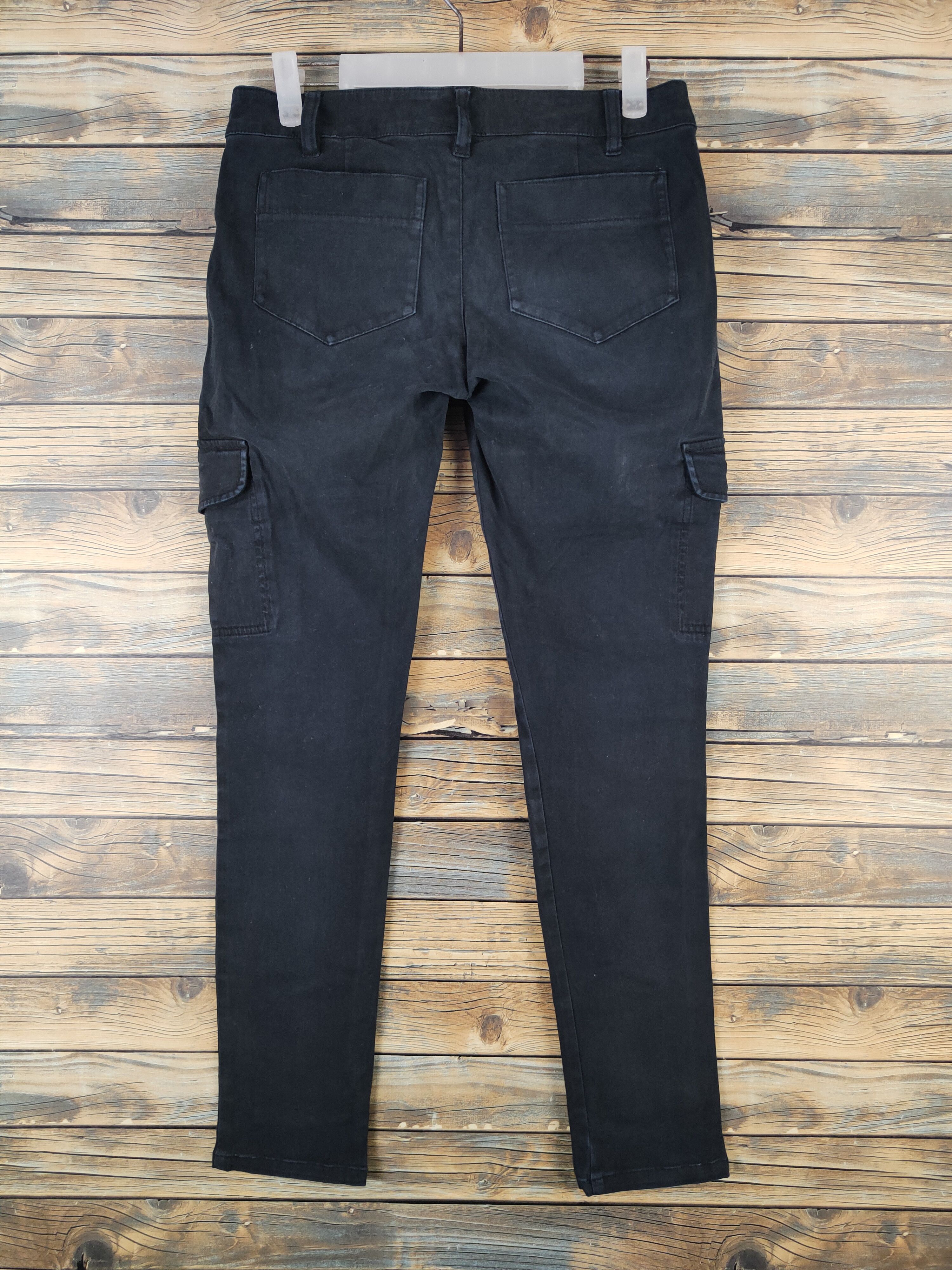 Japanese Brand DL Reflect Black Multipocket Cargo Pants #2373 Size 29" - 7 Thumbnail