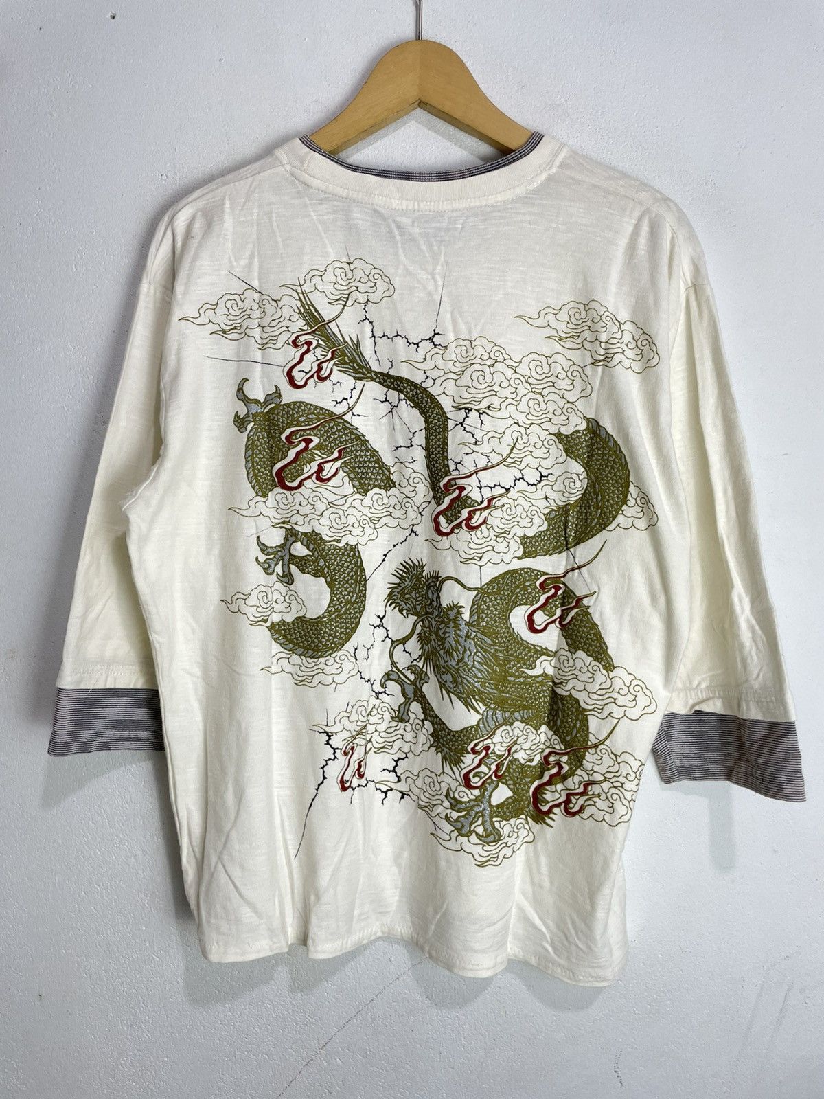 Karakuri Tamashii Bullet noise Sukajan Design Dragon Double layer Longsleeve Size US L / EU 52-54 / 3 - 2 Thumbnail