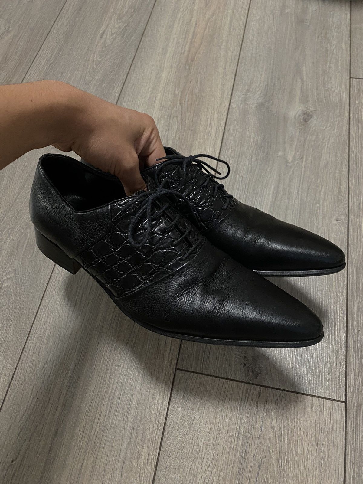 Zilli Zilli Shoes Crocodile Oxford Leather Genuine Derby Aligator Size US 8.5 / EU 41-42 - 3 Thumbnail