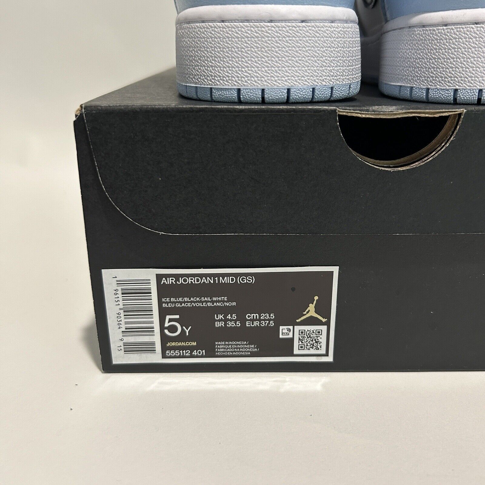 Nike Nike Shoes Air Jordan 1 Mid Retro GS "Ice Blue” 2024 Size US 6.5 / IT 36.5 - 5 Thumbnail