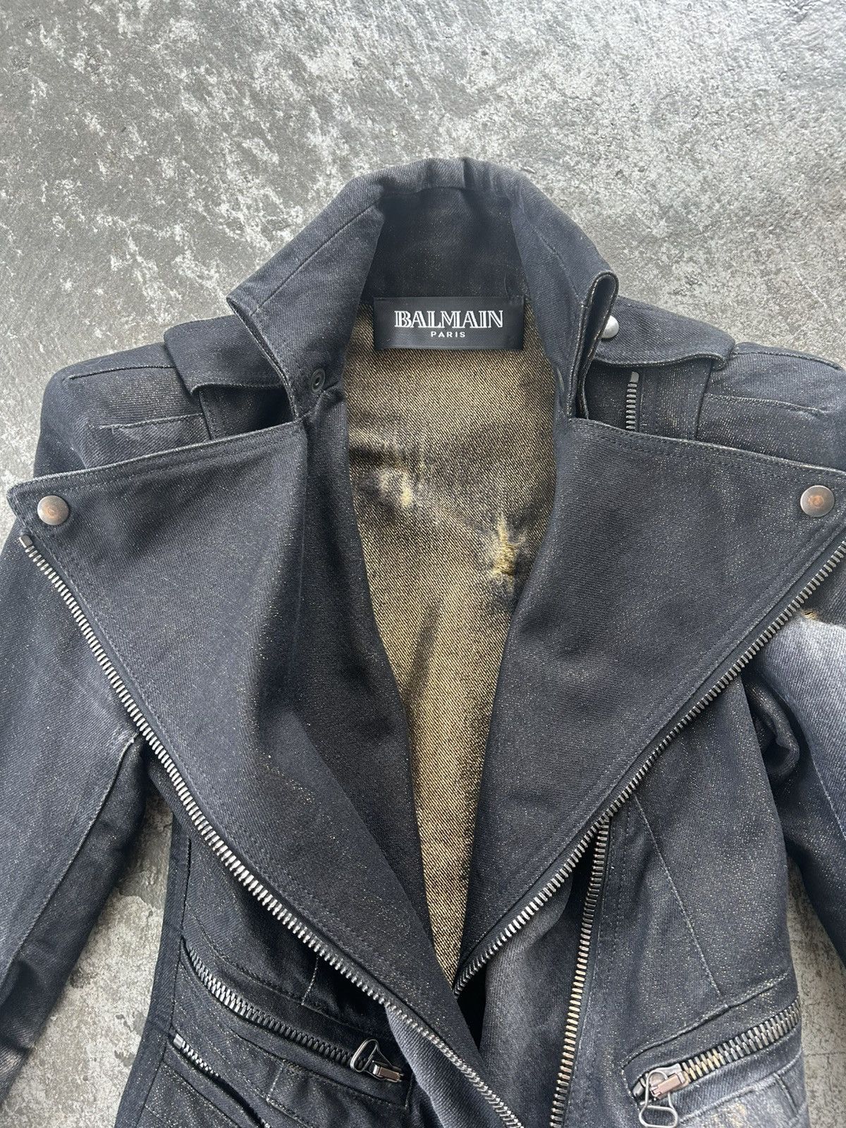 Balmain Balmain by Decarnin AW11 Distressed Biker Jacket Size US XS / EU 42 / 0 - 2 Thumbnail