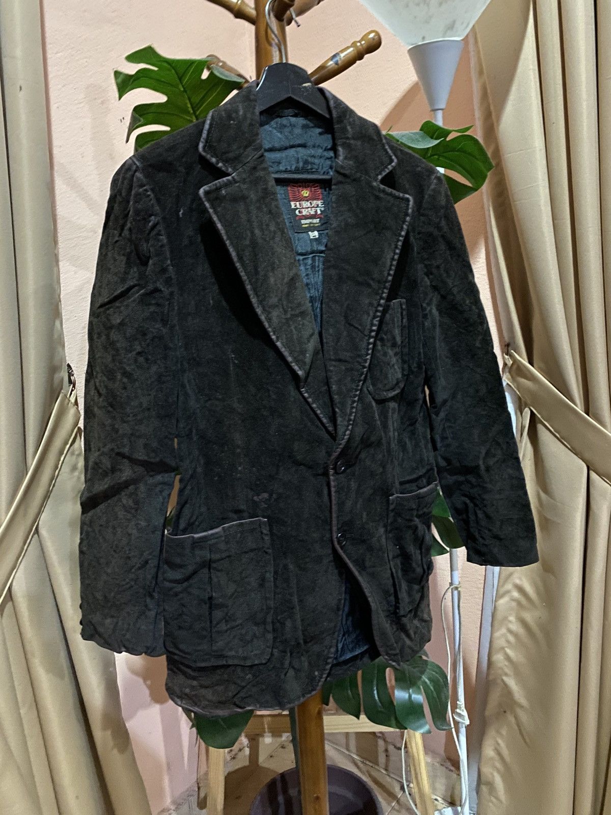 Vintage Europe Craft Itali Velvet Blazer Corduroy Sport Coat