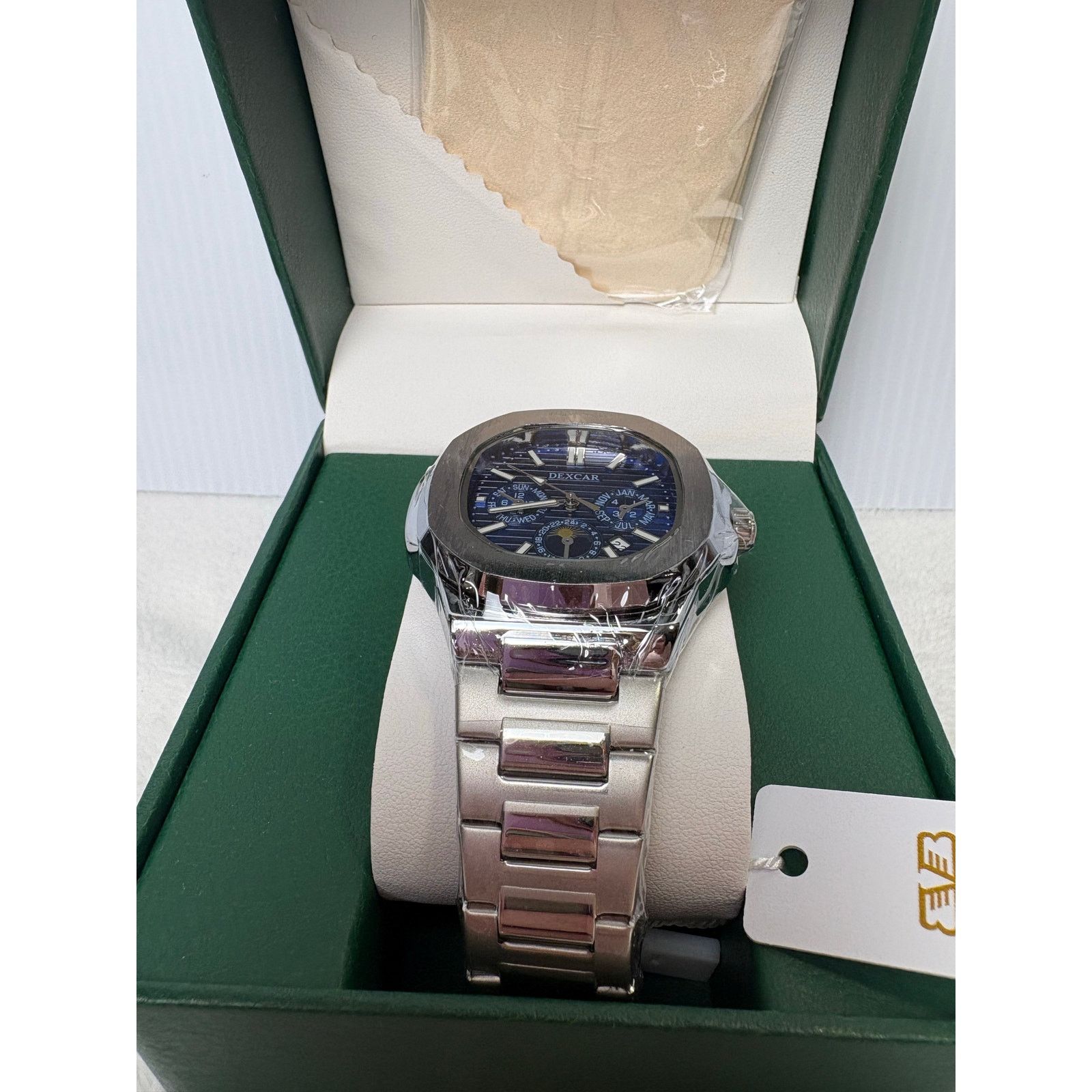Other New Dexcar Men's Stainless Steel Watch - Silver & Blue Size ONE SIZE - 6 Thumbnail