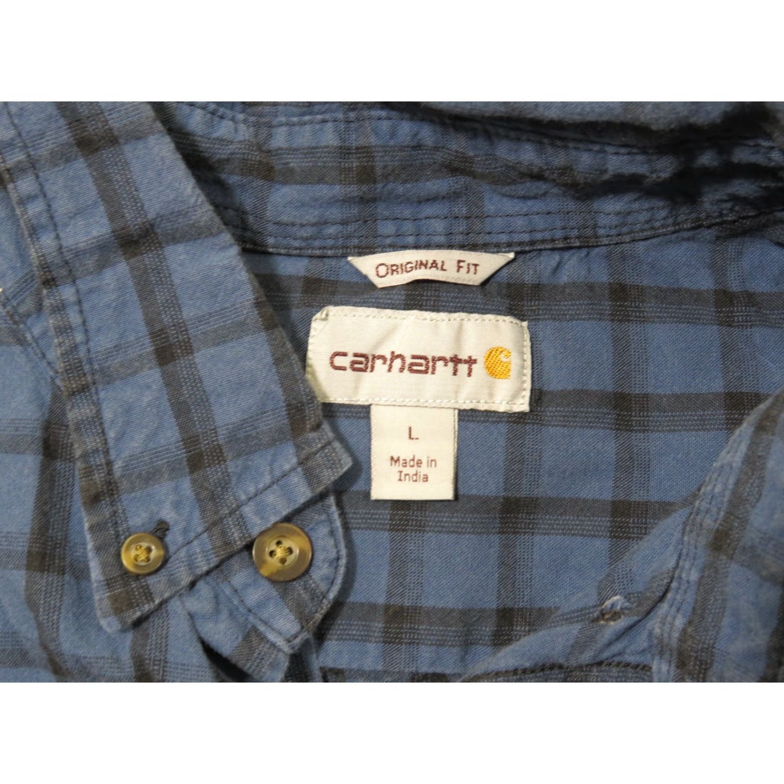 Carhartt VINTAGE Carhartt Shirt Mens Flannel Original Fit Blue Plaid Winter Fall Spring Outdoors Workwear Casual... Size US L / EU 52-54 / 3 - 4 Thumbnail