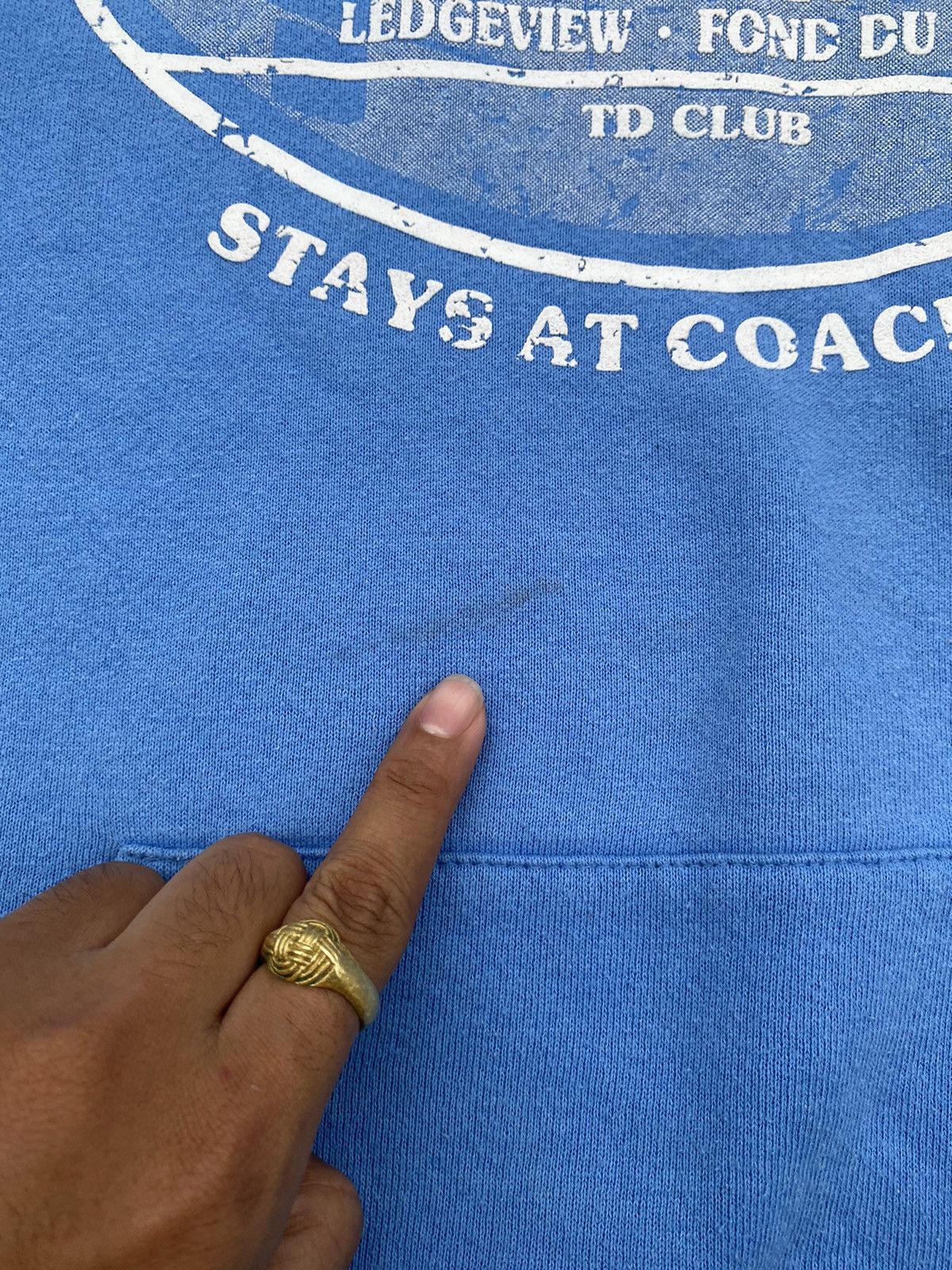 Russell Athletic × Vintage VTG Baby Blue Russell Athletic Hoodie (XL) Size US XL / EU 56 / 4 - 8 Thumbnail