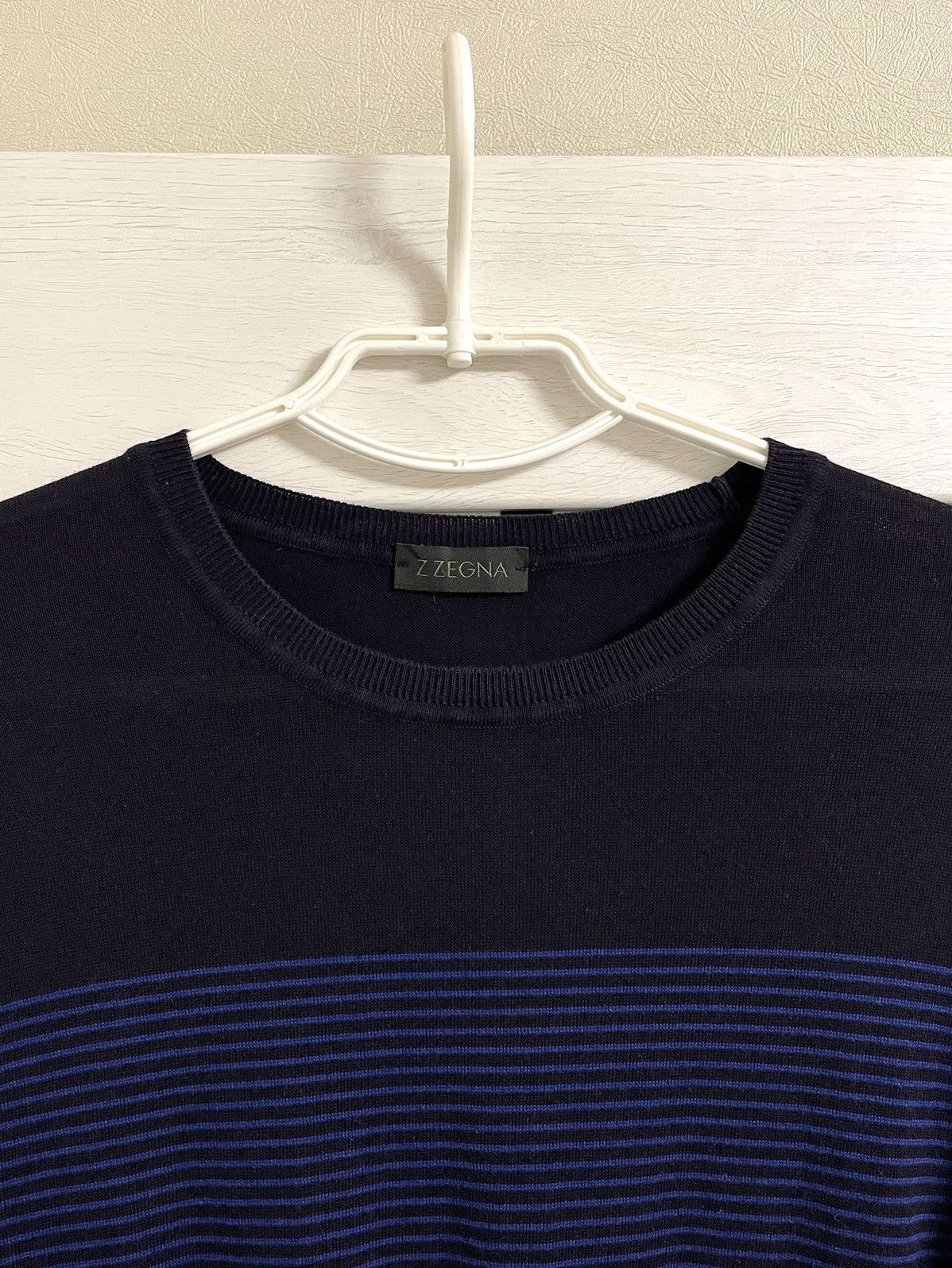 Ermenegildo Zegna Z Zegna Ermenegildo Striped Cotton Sweater Pullover Size US L / EU 52-54 / 3 - 4 Thumbnail