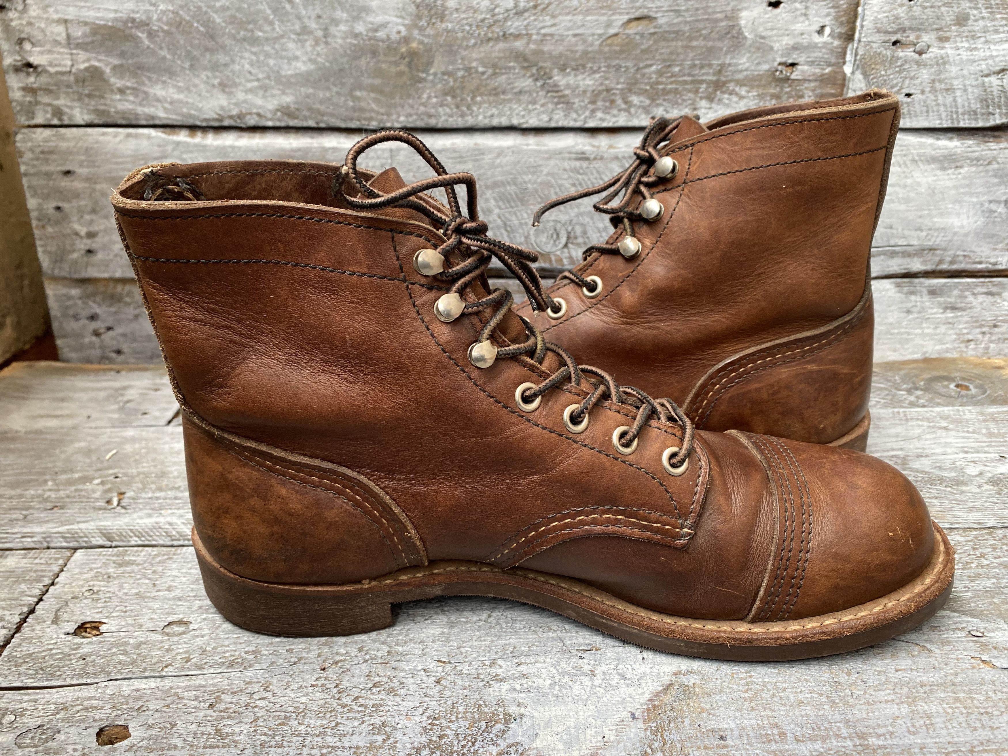 Red Wing Redwing Heritage iron ranger amber harness bootssz 7.5D Size US 7.5 / EU 40-41 - 13 Thumbnail