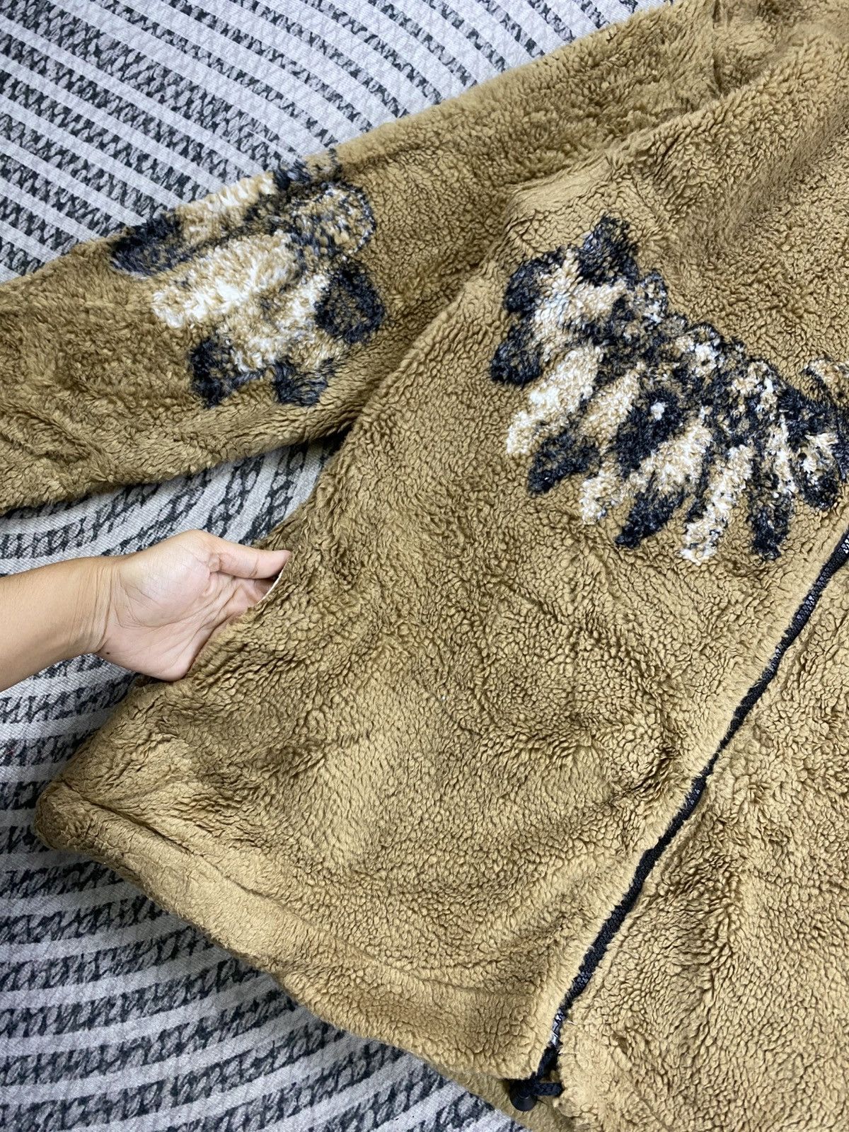 Other Vintage Renegade Club Pattern Wolf Print Fleece Jacket Size US M / EU 48-50 / 2 - 7 Thumbnail