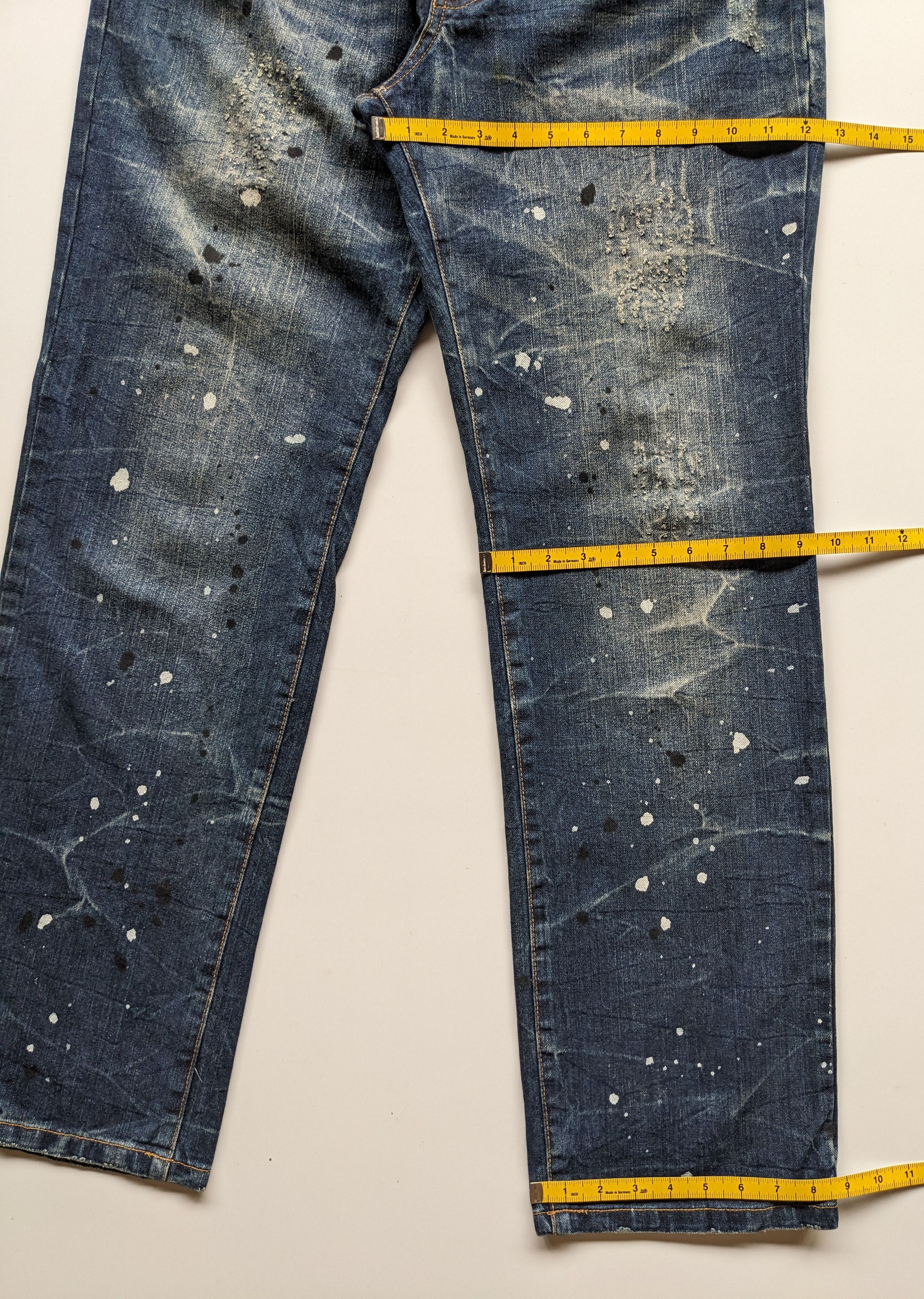 If Six Was Nine × Japanese Brand × Le Grande Bleu (L.G.B.) Japanese brand splash clawmark jeans Size US 34 / EU 50 - 8 Thumbnail