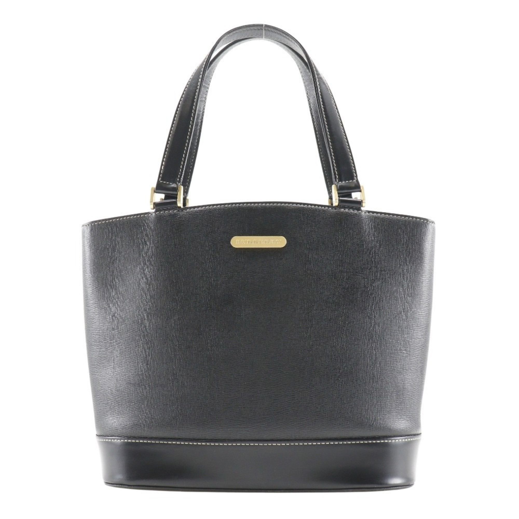 Burberry Burberry Plate Handbag Shadow Horse Tote Bag Calf Black A5 With Logo Women's Size ONE SIZE - 1 Thumbnail
