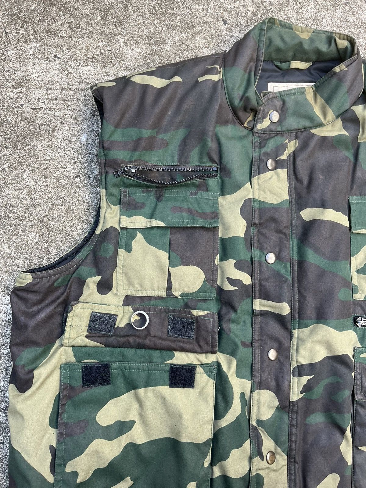 Japanese Brand Woodland Camo Tactical Vest Size US XL / EU 56 / 4 - 2 Thumbnail