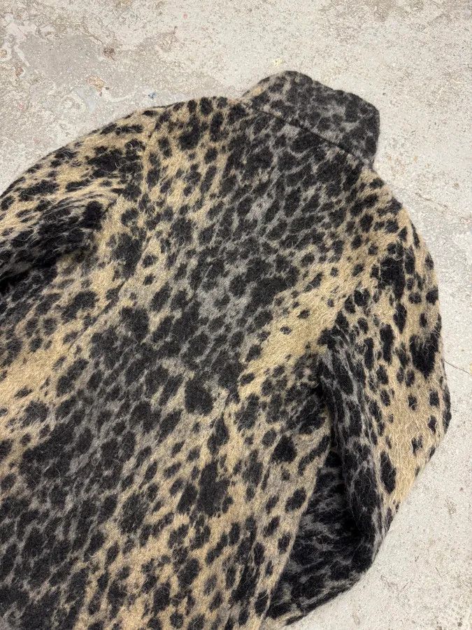Roberto Cavalli 2000s Roberto Cavalli Long Mohair Zip-up Leopard Effect Jacket Size S / US 4 / IT 40 - 6 Thumbnail