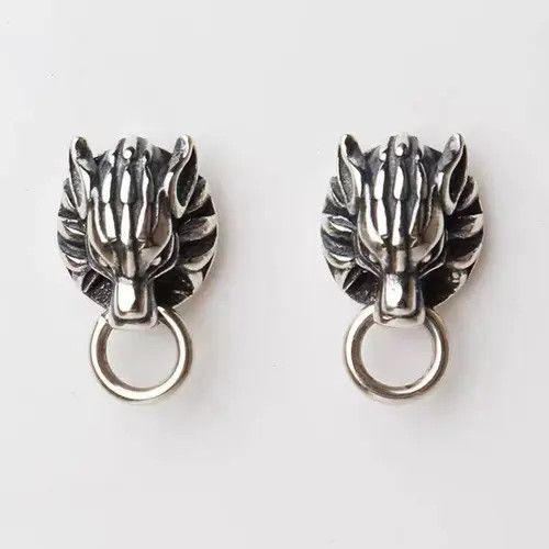 Jewelry Dark Earrings One Pairs Chrome Jewelry Size ONE SIZE - 1 Thumbnail