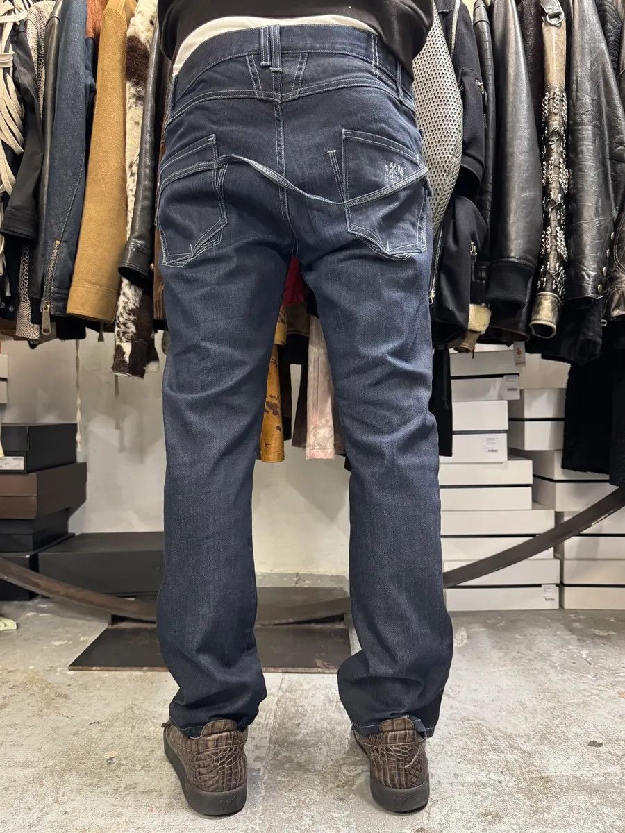Marithe + Francois Girbaud 2000s Marithé + François Girbaud Navy Brut Denim Jeans Size US 34 / EU 50 - 3 Thumbnail